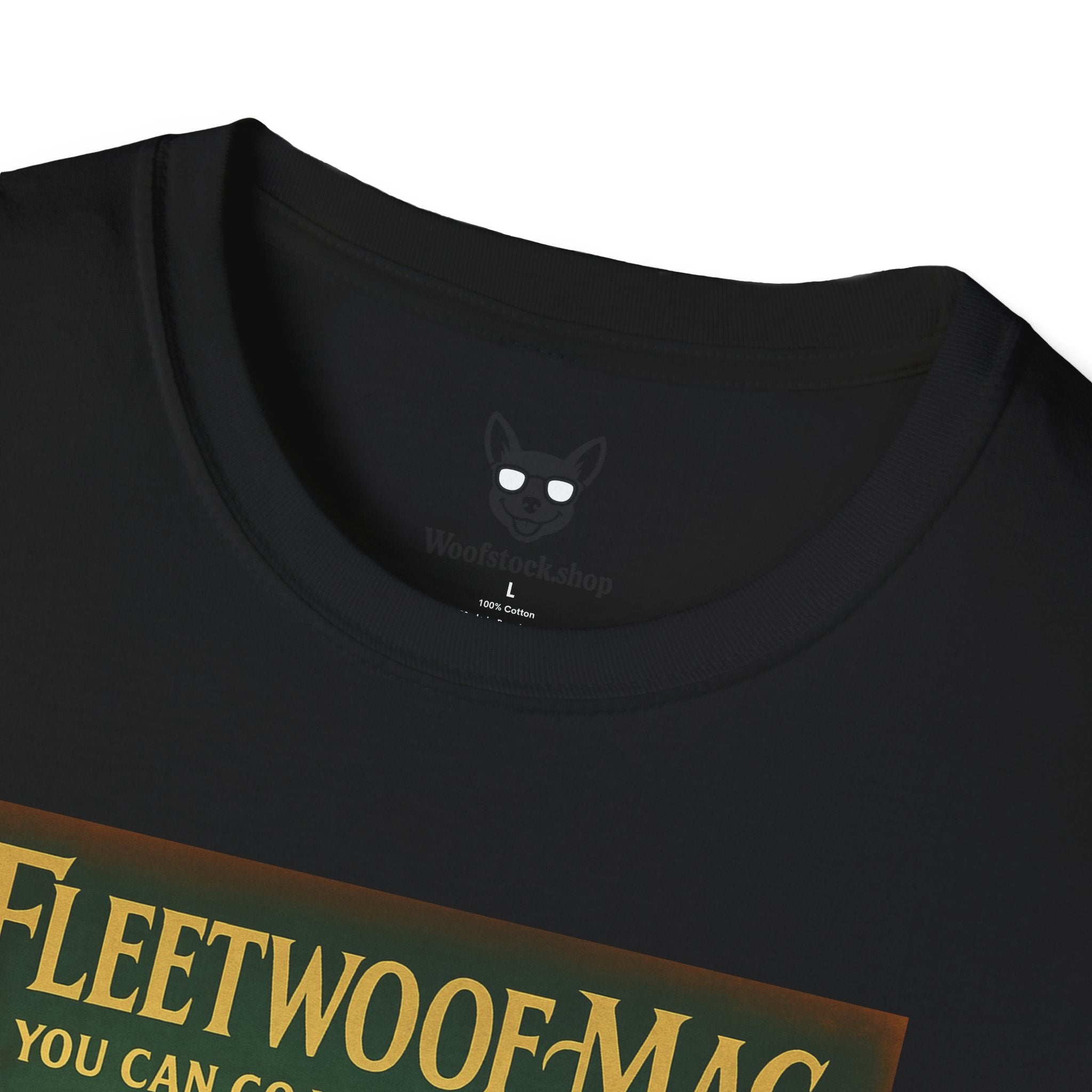 Fleetwood Mac Concert Poster Dog Parody Unisex Softstyle T-Shirt – Funny Tee for Music and Dog Lovers