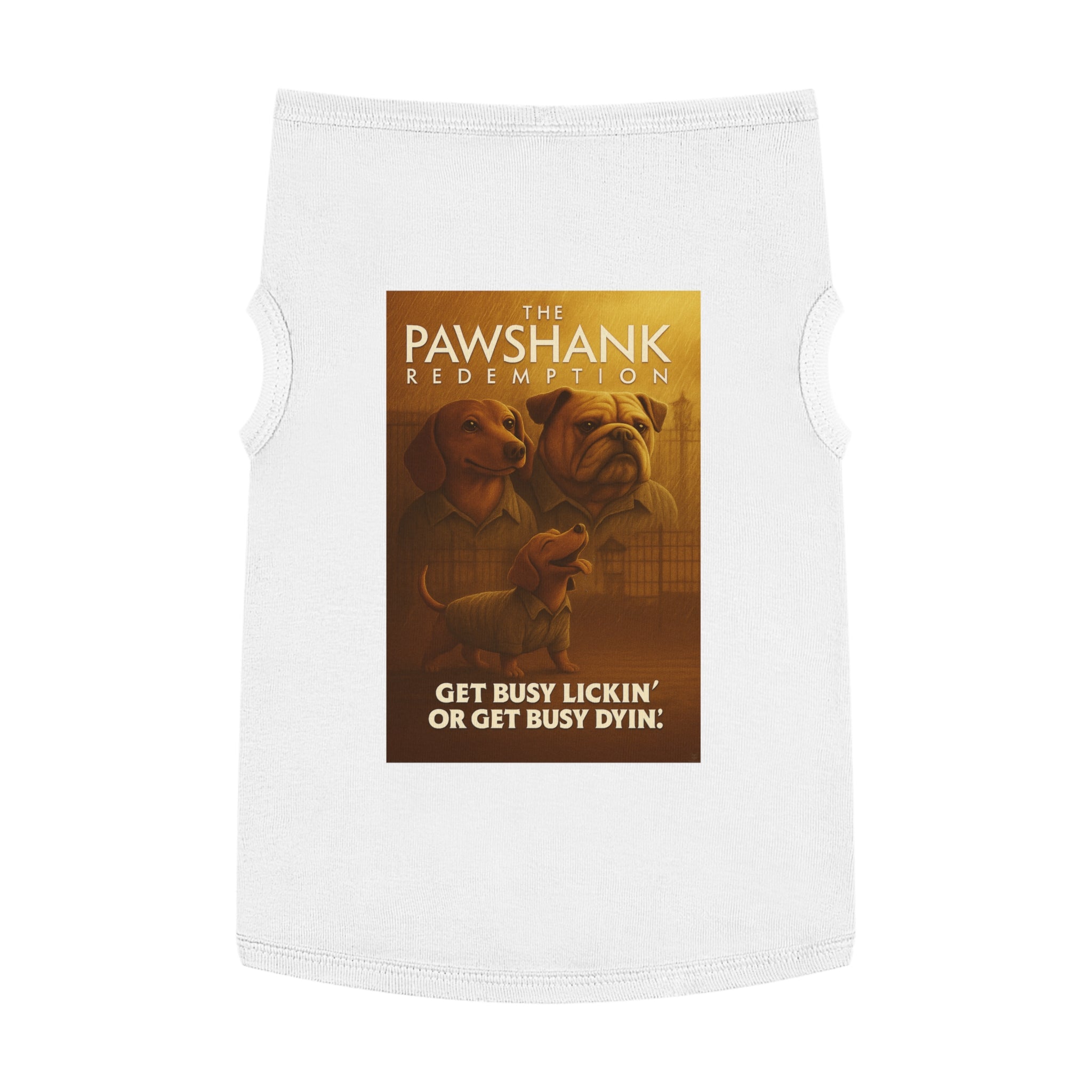 The Pawshank Redemption Pet Tank Top-- Funny Parody Shirt for Dog Lovers