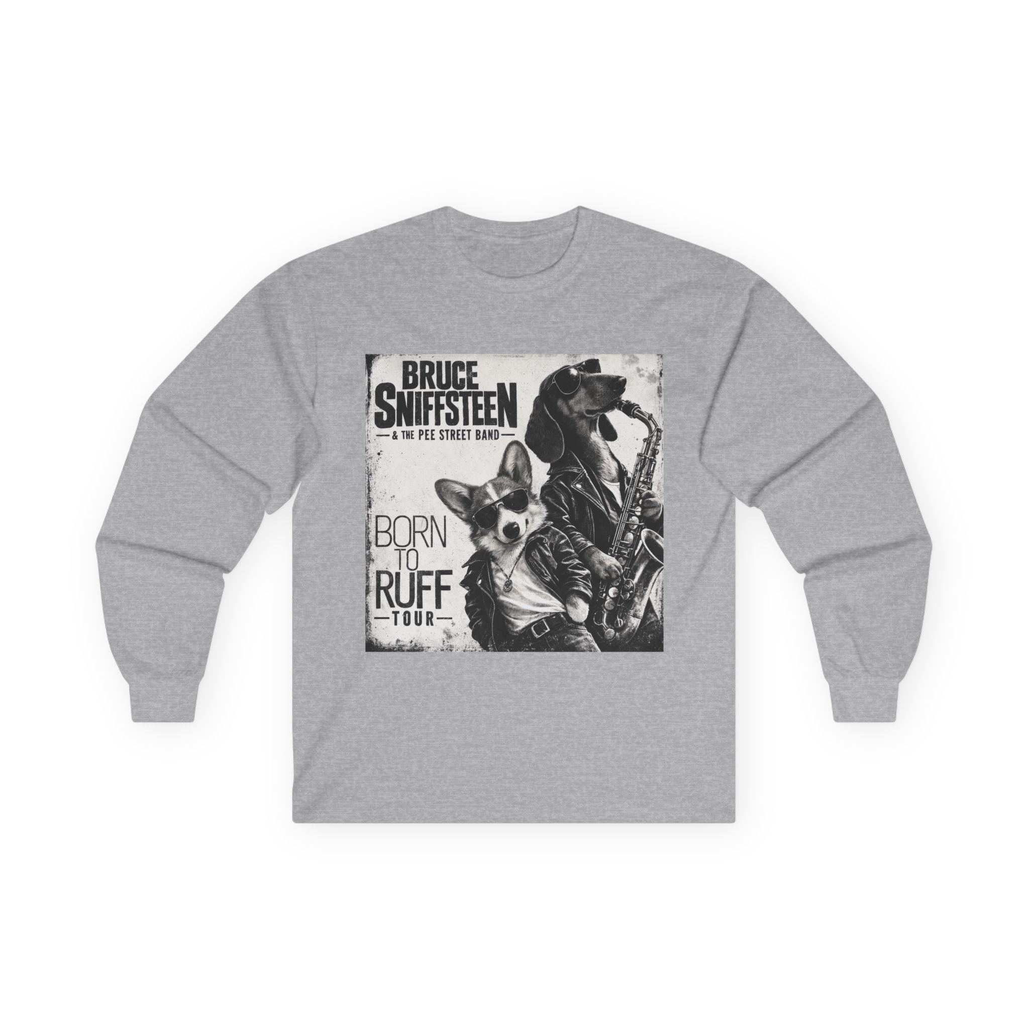 Bruce Sniffsteen & the Pee Street Band Longsleeve Shirt -- Funny Bruce Springsteen 2026 Tour Shirt Parody