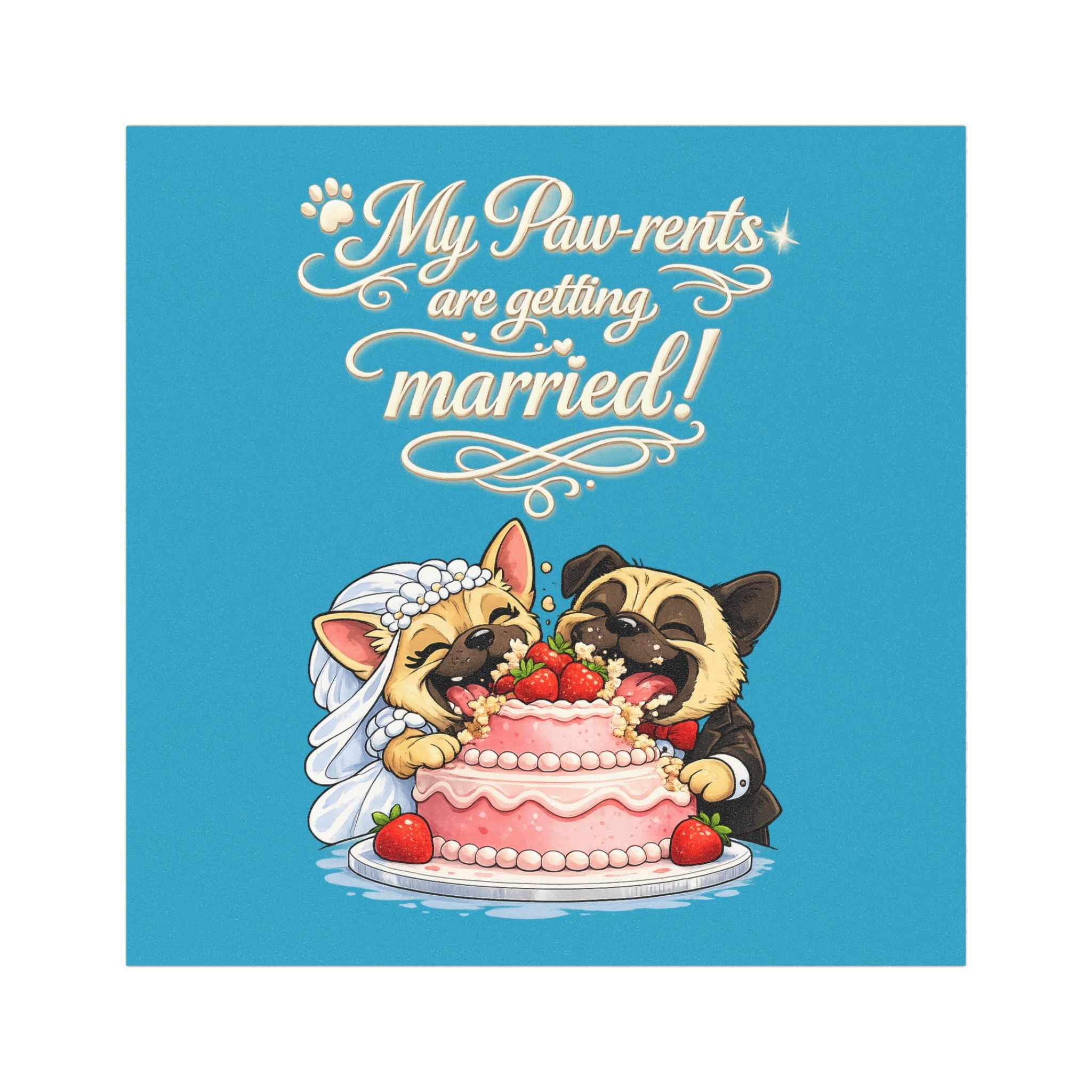 My Paw-rents Are Getting Married! Pug Wedding Car Magnet