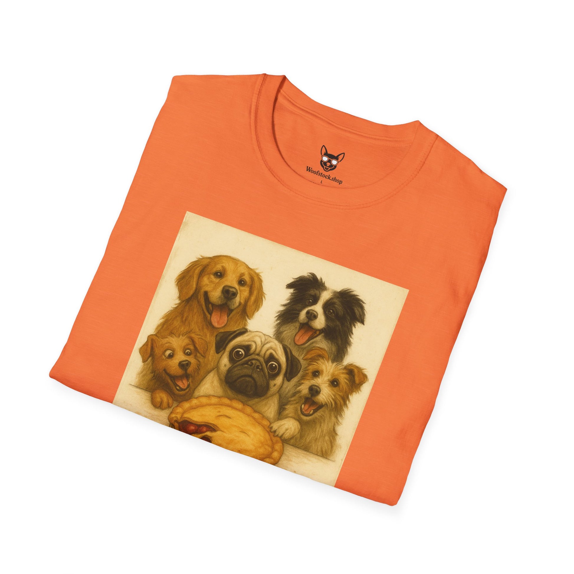 American Pie Movie Poster Dog Parody Unisex Softstyle T-Shirt -- Funny Dog Movie Tee for Film and Dog Lovers