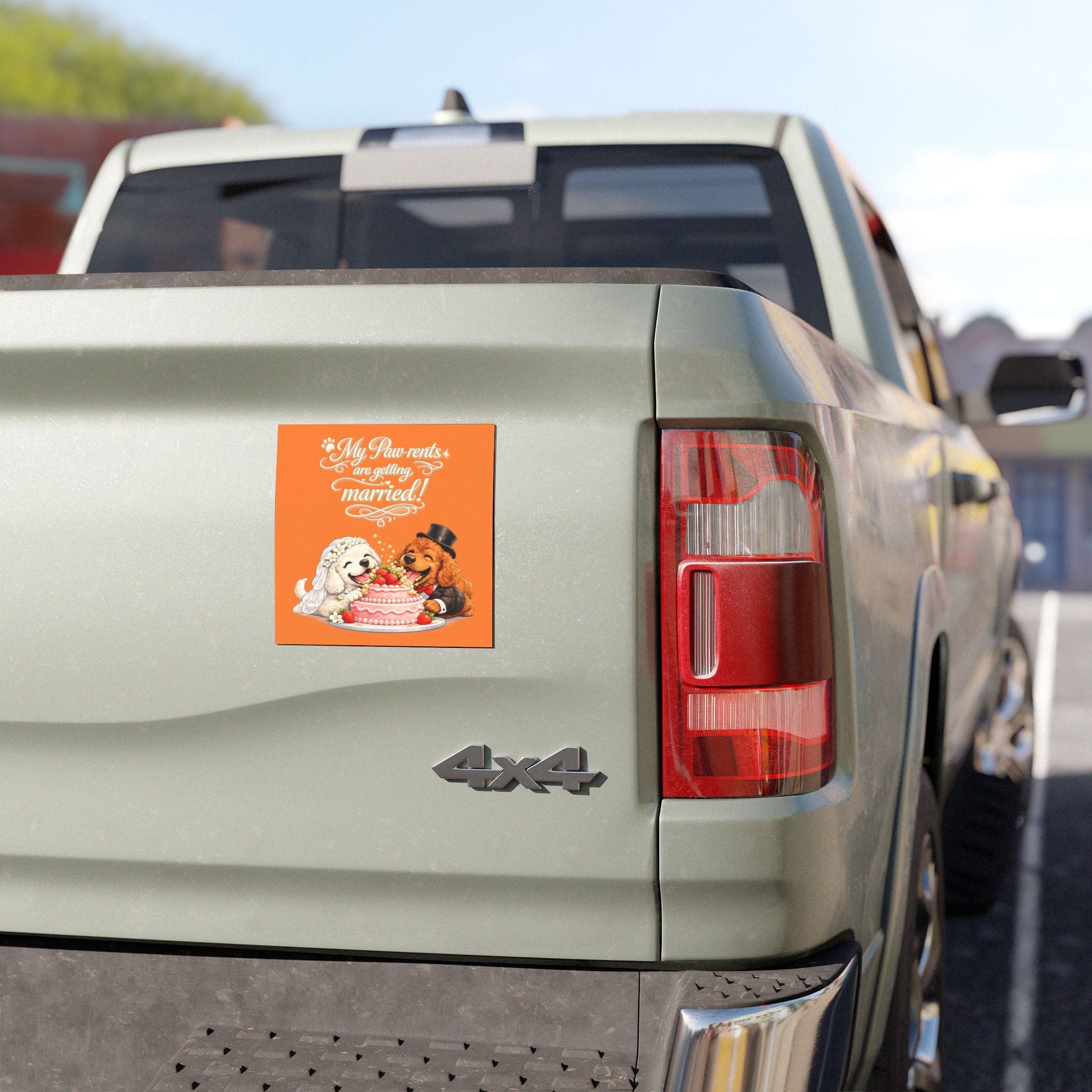 My Paw-rents Are Getting Married! Poodle Wedding Car Magnet