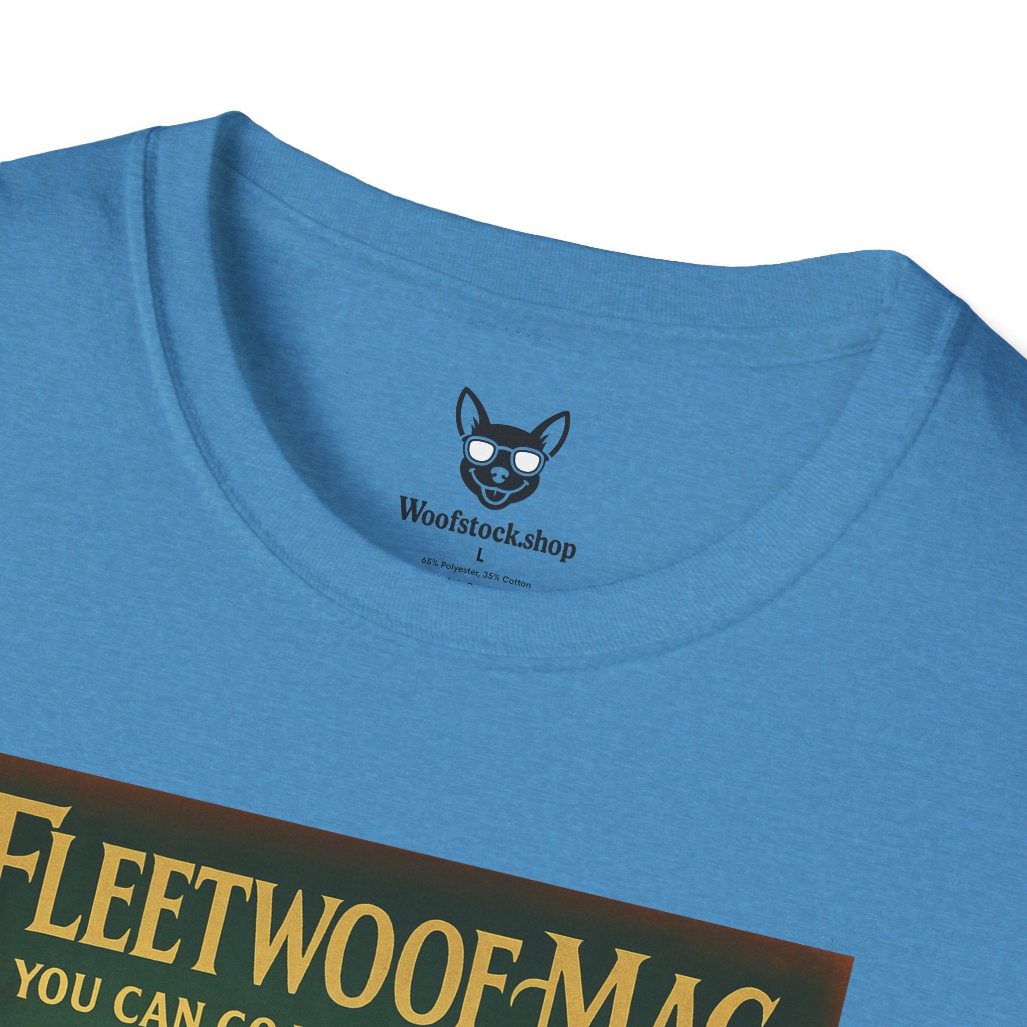 Fleetwood Mac Concert Poster Dog Parody Unisex Softstyle T-Shirt – Funny Tee for Music and Dog Lovers