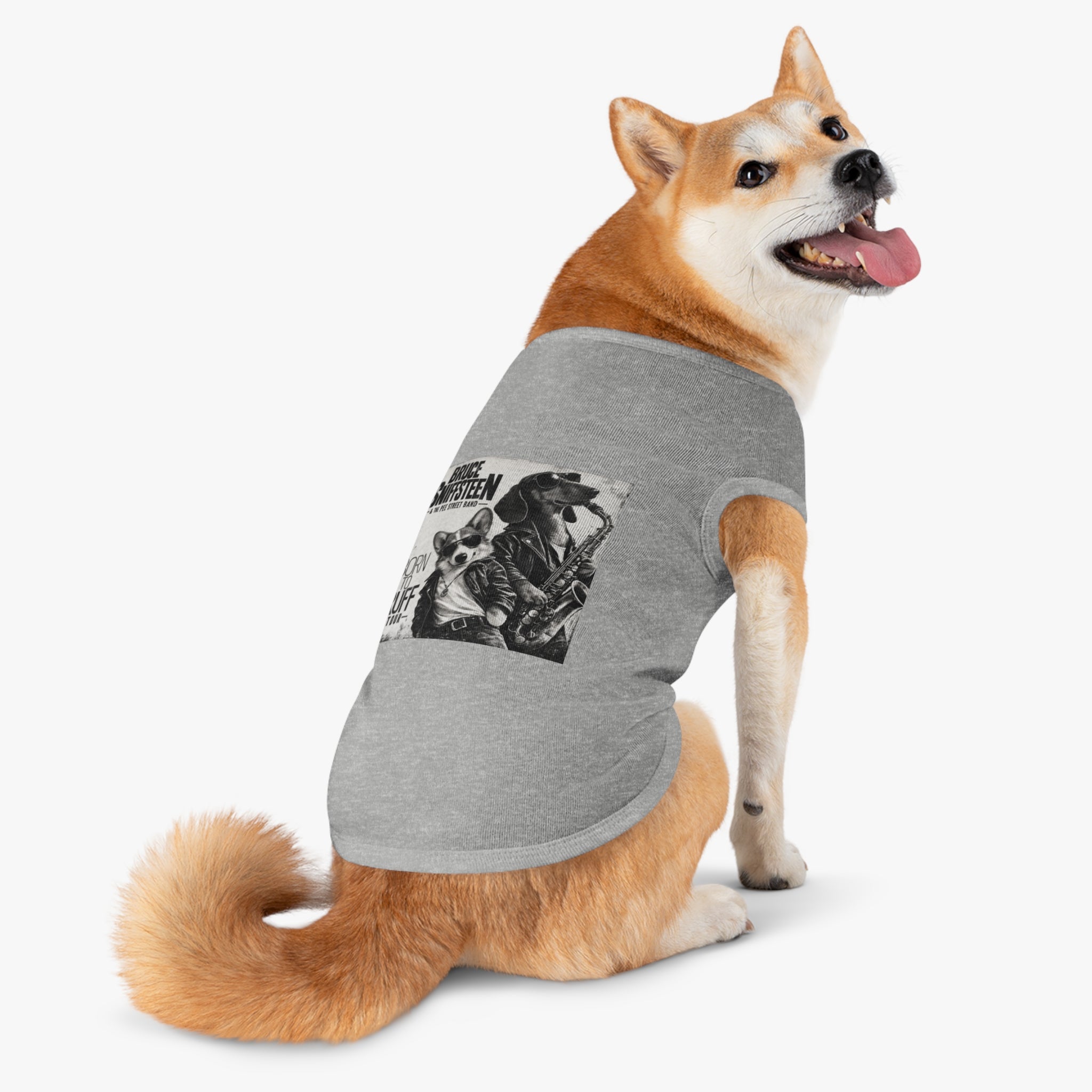 Bruce Sniffsteen Pet Tank Top -- Funny Bruce Springsteen 2026 Tour Shirt Parody