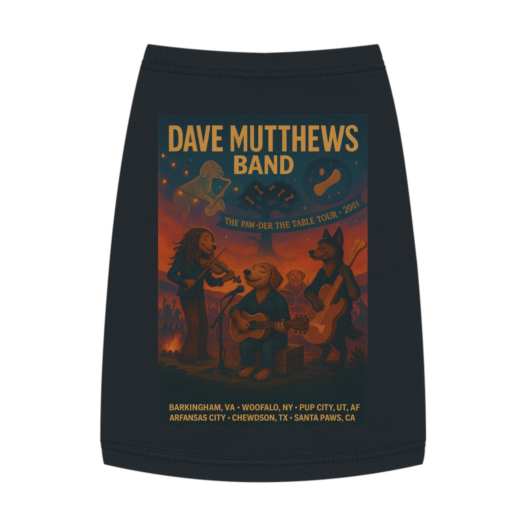Dave Mutthews Band Pet Tank Top-- Funny Parody Shirt for Dog Lovers