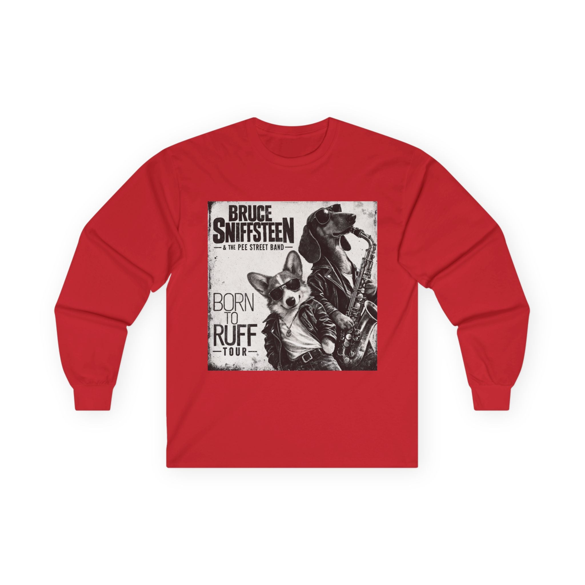 Bruce Sniffsteen & the Pee Street Band Longsleeve Shirt -- Funny Bruce Springsteen 2026 Tour Shirt Parody