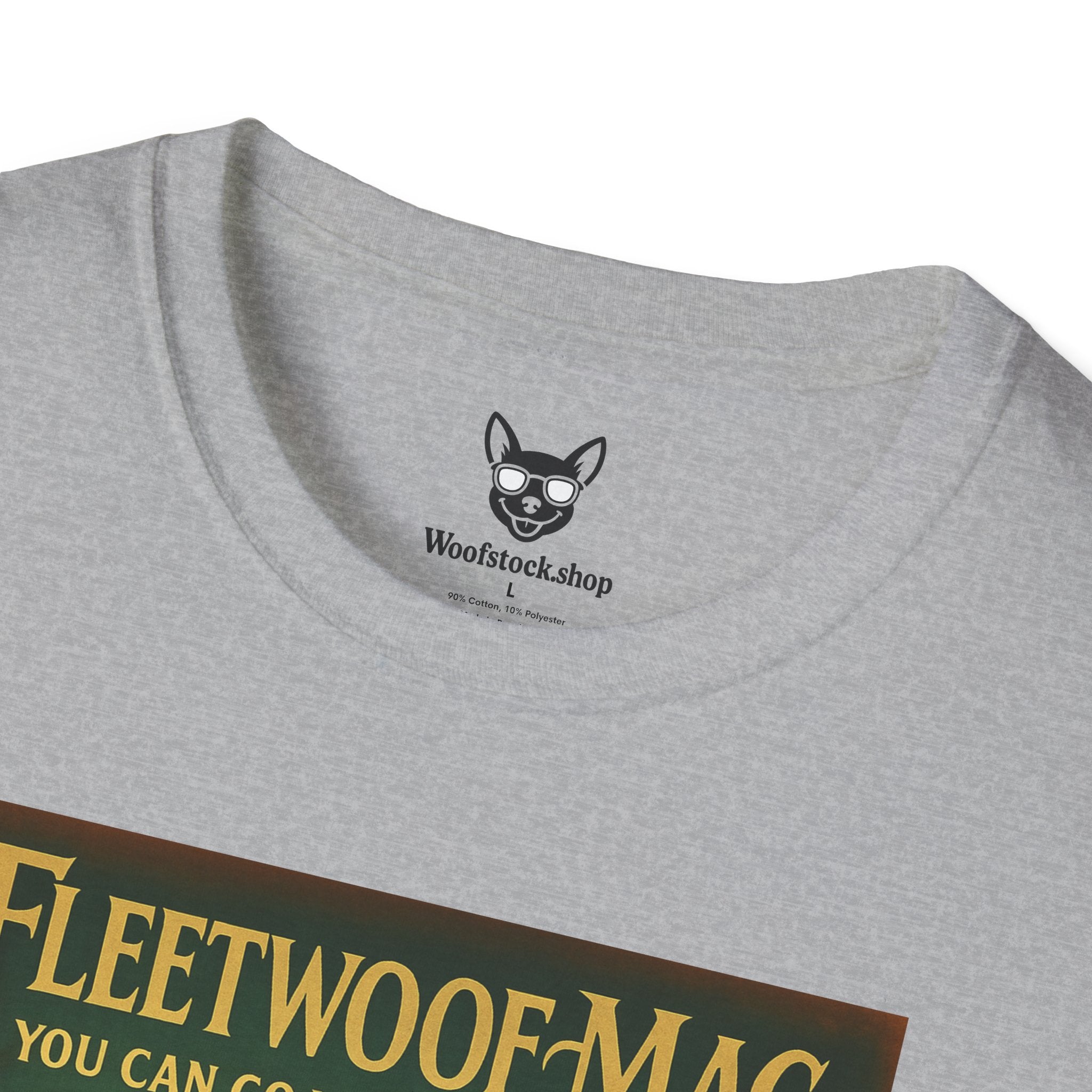 Fleetwood Mac Concert Poster Dog Parody Unisex Softstyle T-Shirt – Funny Tee for Music and Dog Lovers