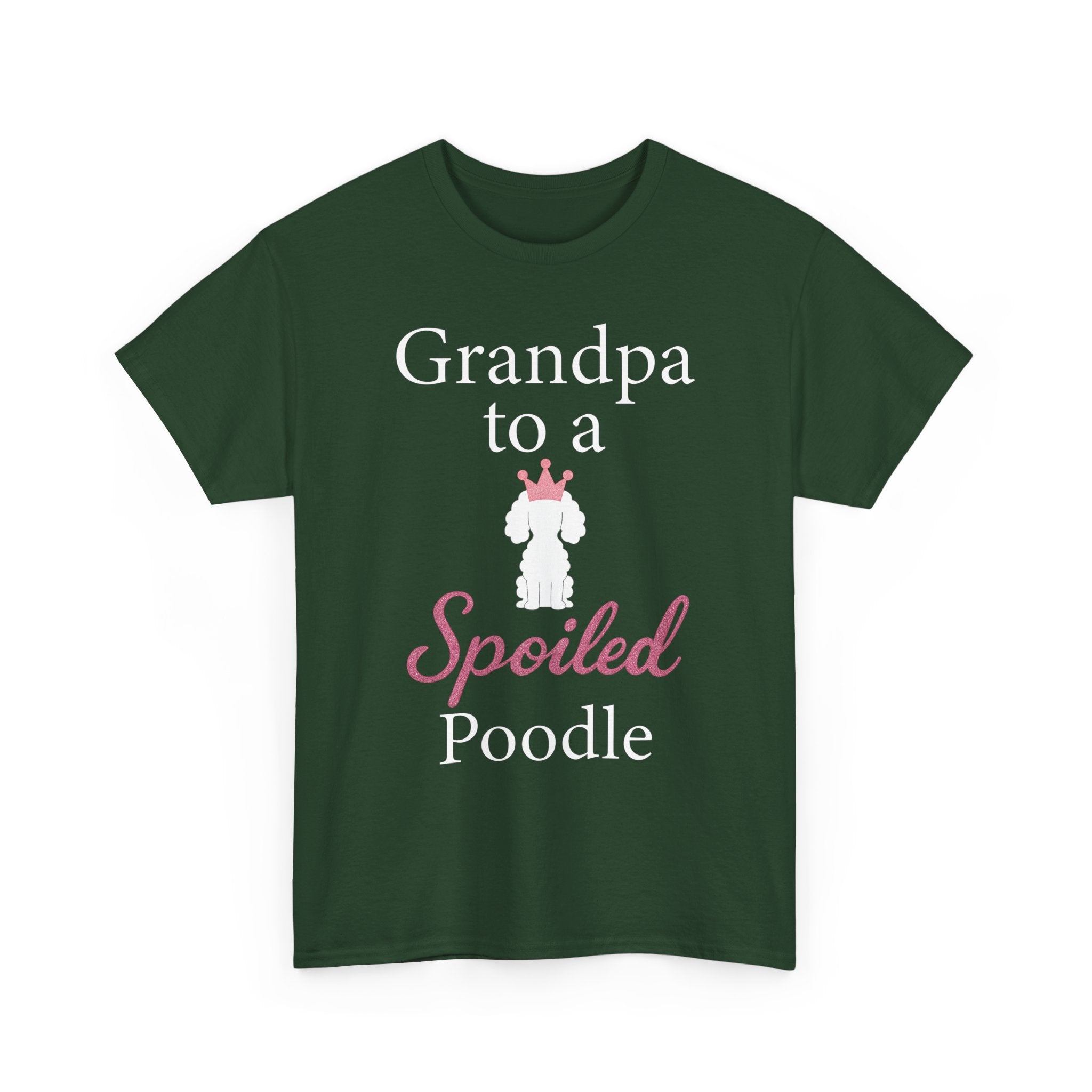 Grandpa to a Spoiled Poodle T-Shirt — Funny Shirt for Dog Lovers