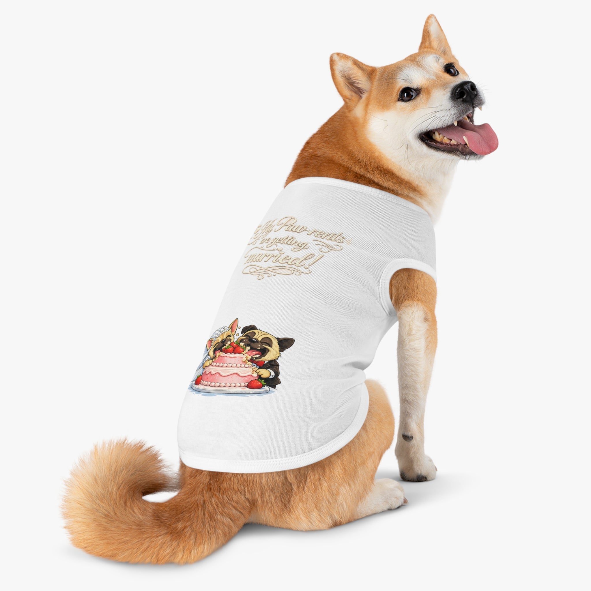 Engagement Gift for Dog Lovers -- My Pawrents Are Getting Married Dog Shirt Wedding Gift (Pug)