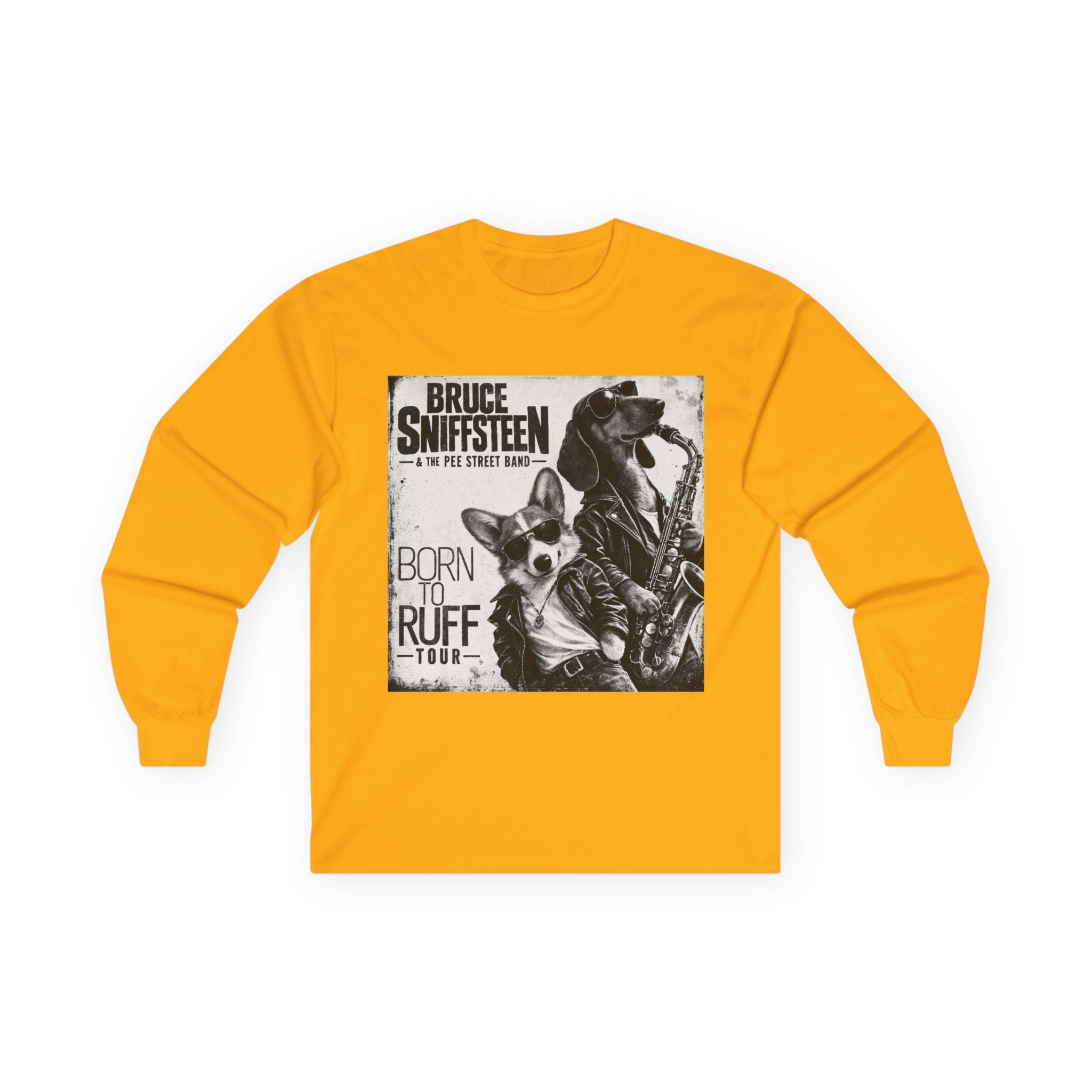 Bruce Sniffsteen & the Pee Street Band Longsleeve Shirt -- Funny Bruce Springsteen 2026 Tour Shirt Parody