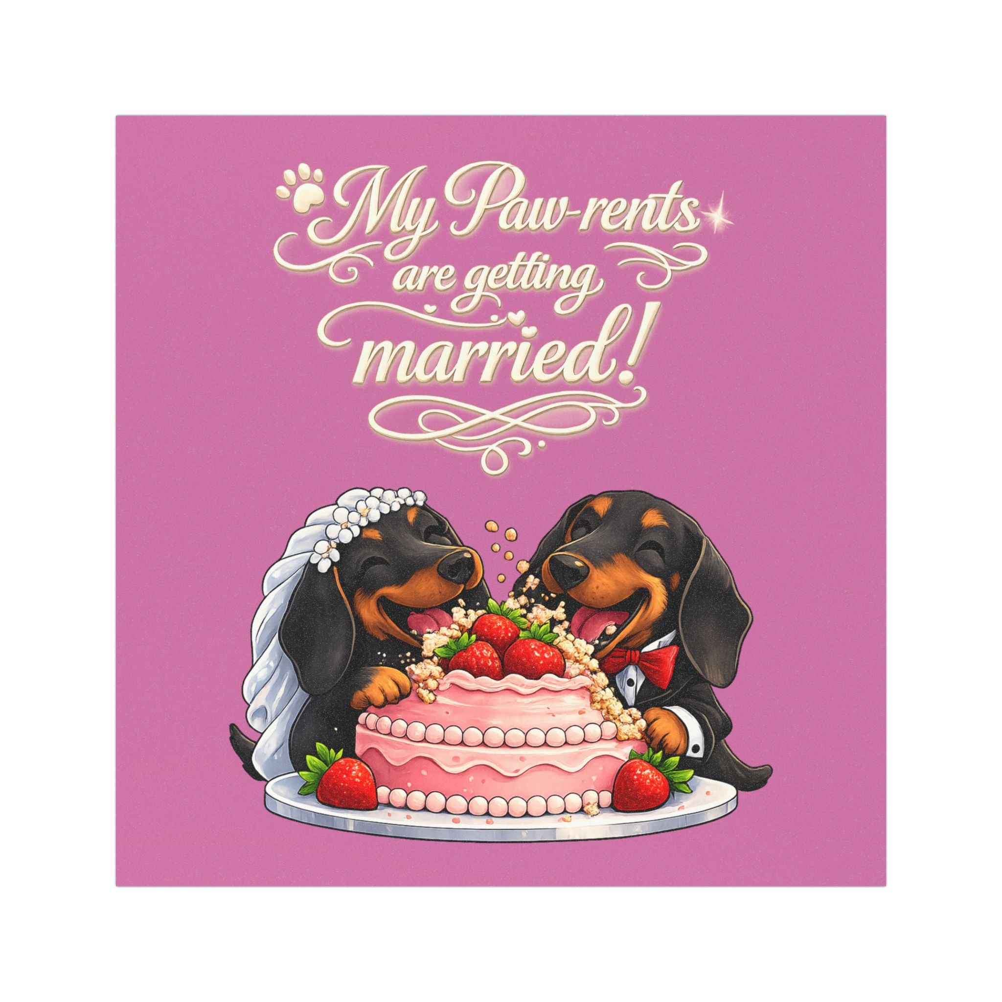 My Paw-rents Are Getting Married! Dachshund Wedding Car Magnet