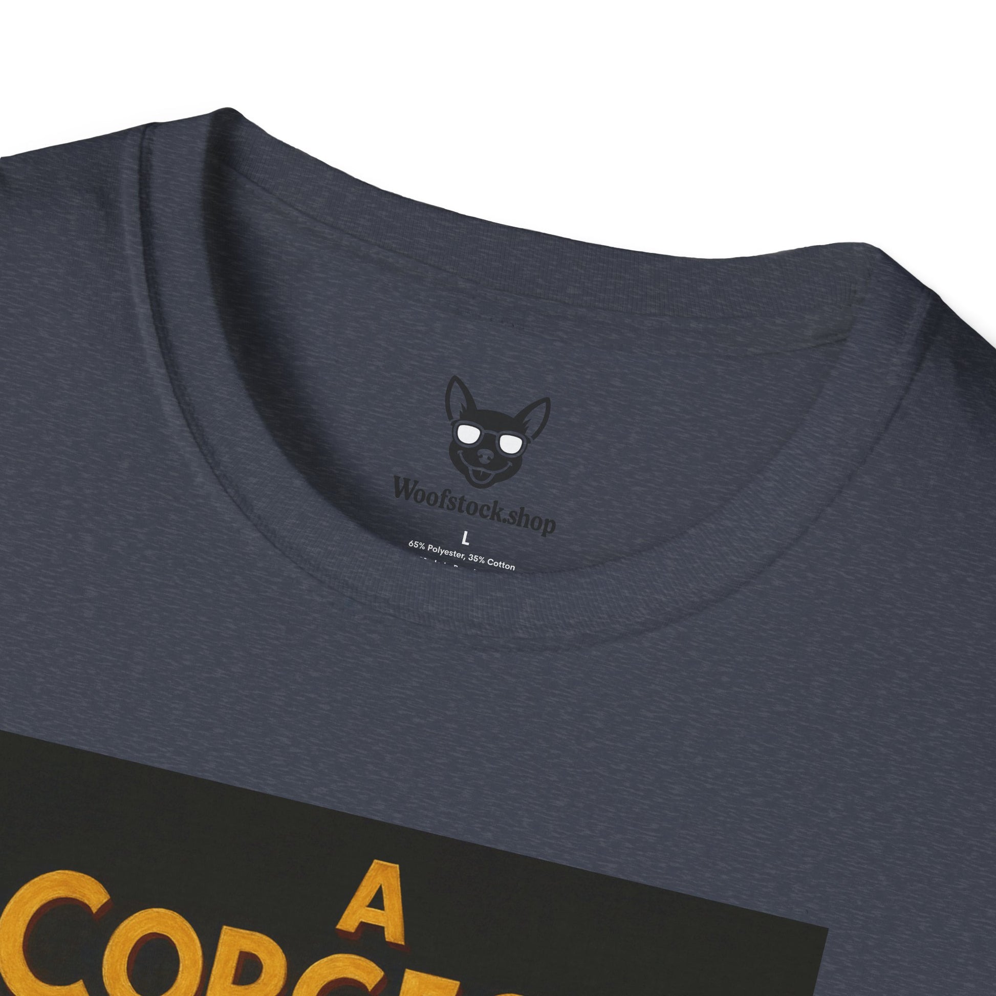 A Chorus Line Broadway Poster Dog Parody Unisex Softstyle T-Shirt -- Funny Tee for Broadway and Dog Lovers