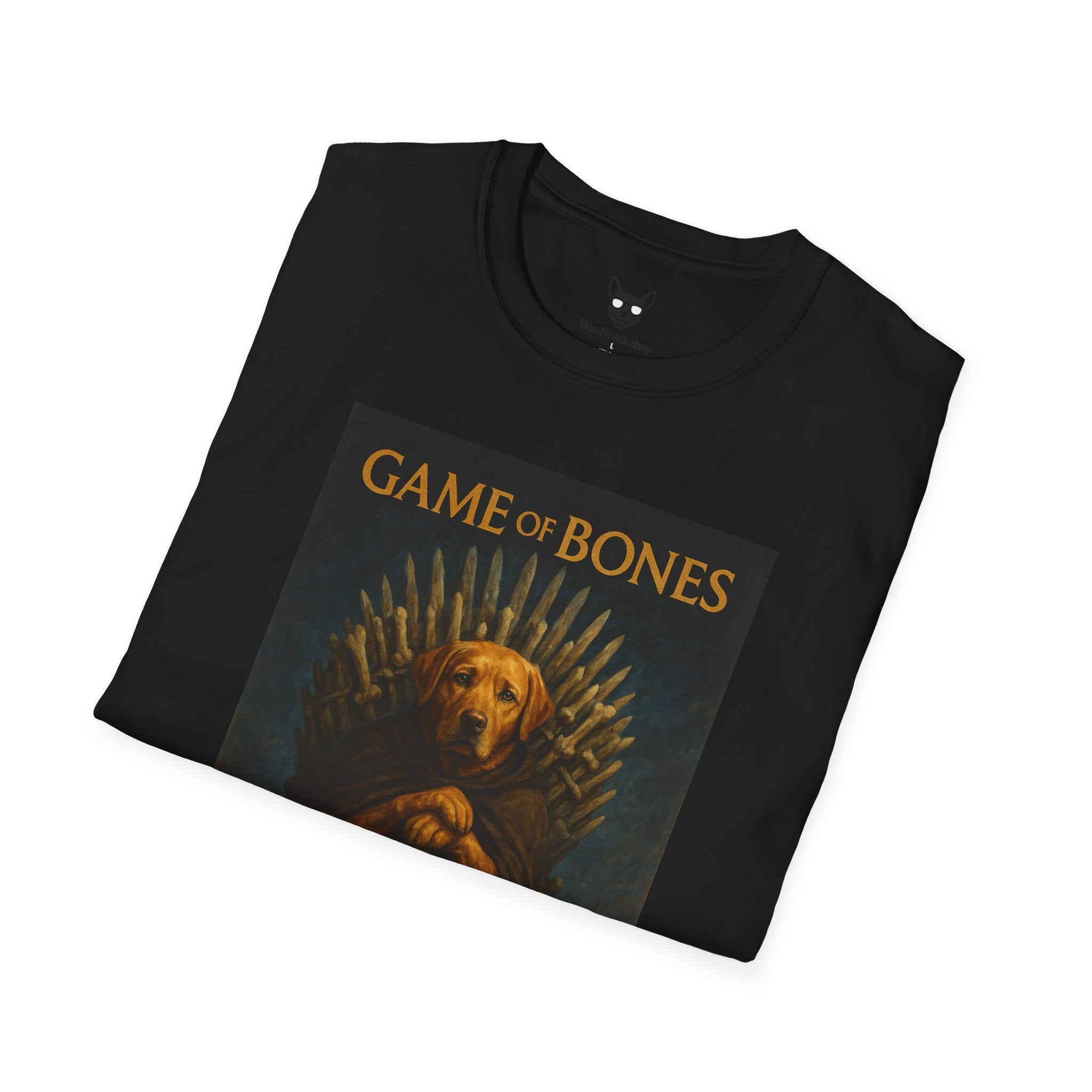 Game of Thrones TV Poster Dog Parody Unisex Softstyle T-Shirt -- Funny Dog Tee for TV and Dog Lovers