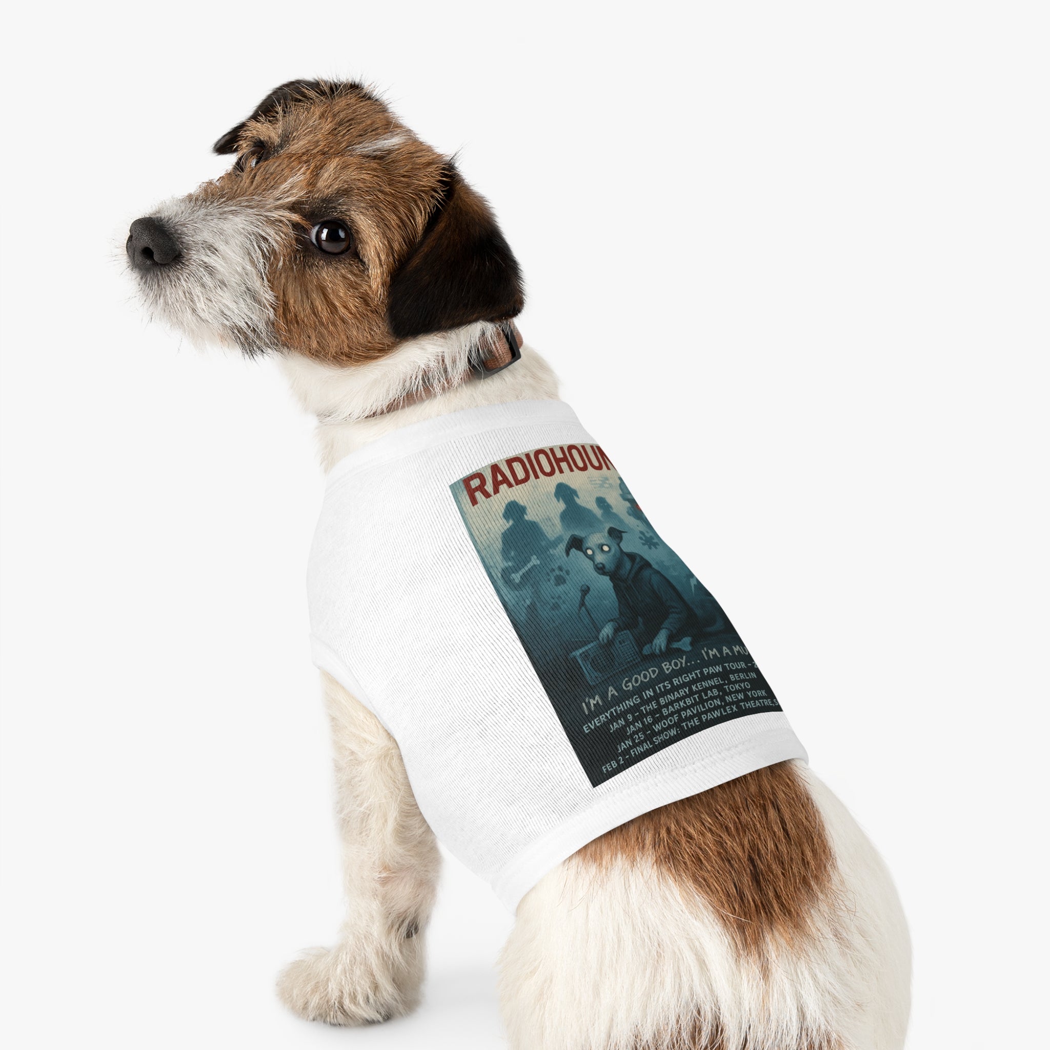 Radiohound Pet Tank Top-- Funny Parody Shirt for Dog Lovers