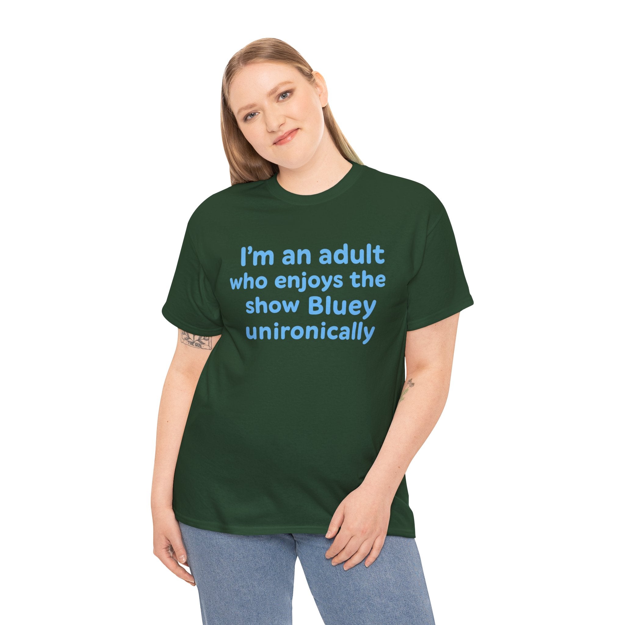 I'm An Adult Who Enjoys The Show Bluey Unironically Shirt -- Funny Shirt for Dog and Bluey Lovers