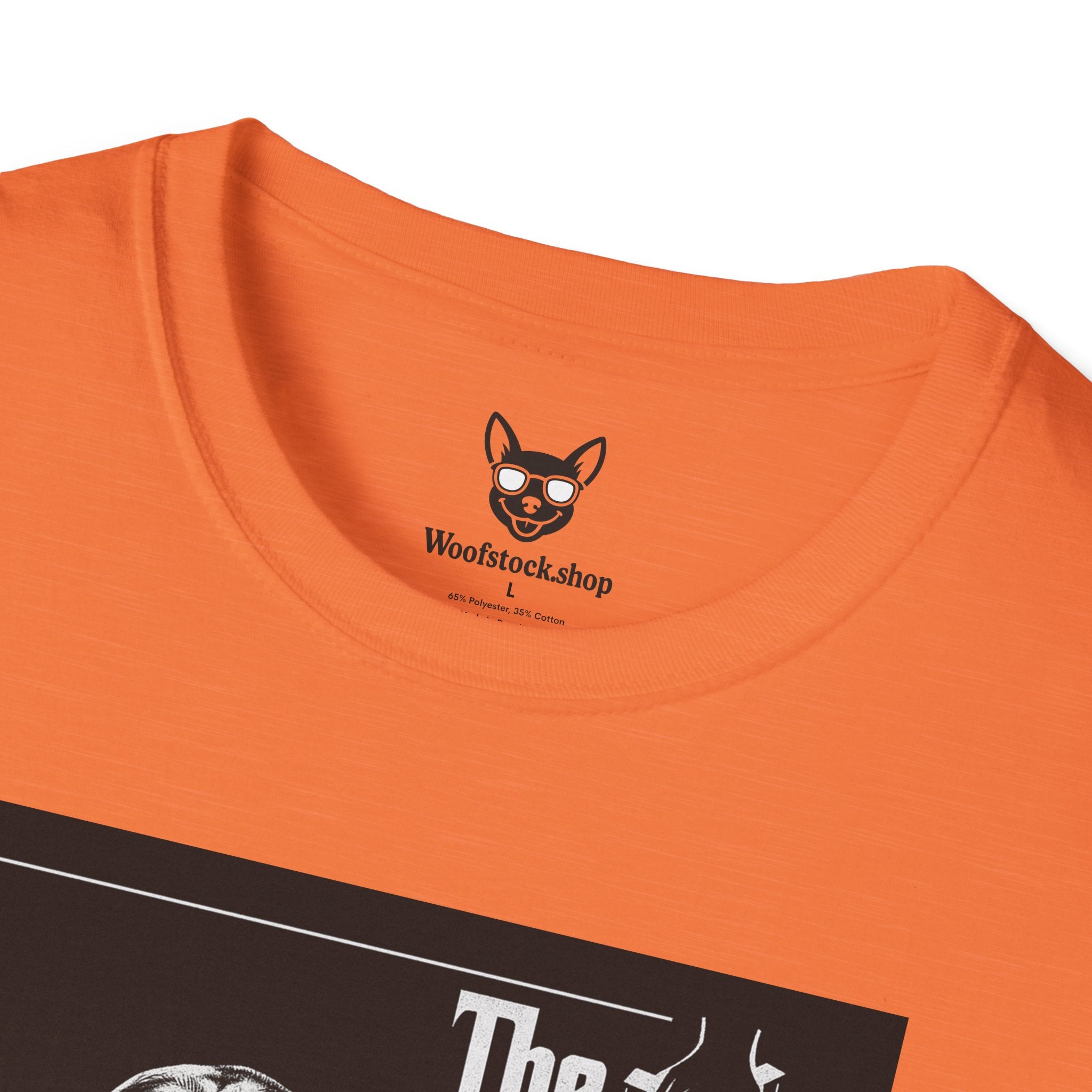 The Godfather Movie Poster Dog Parody Unisex Softstyle T-Shirt – Funny Movie Tee for Film and Dog Lovers