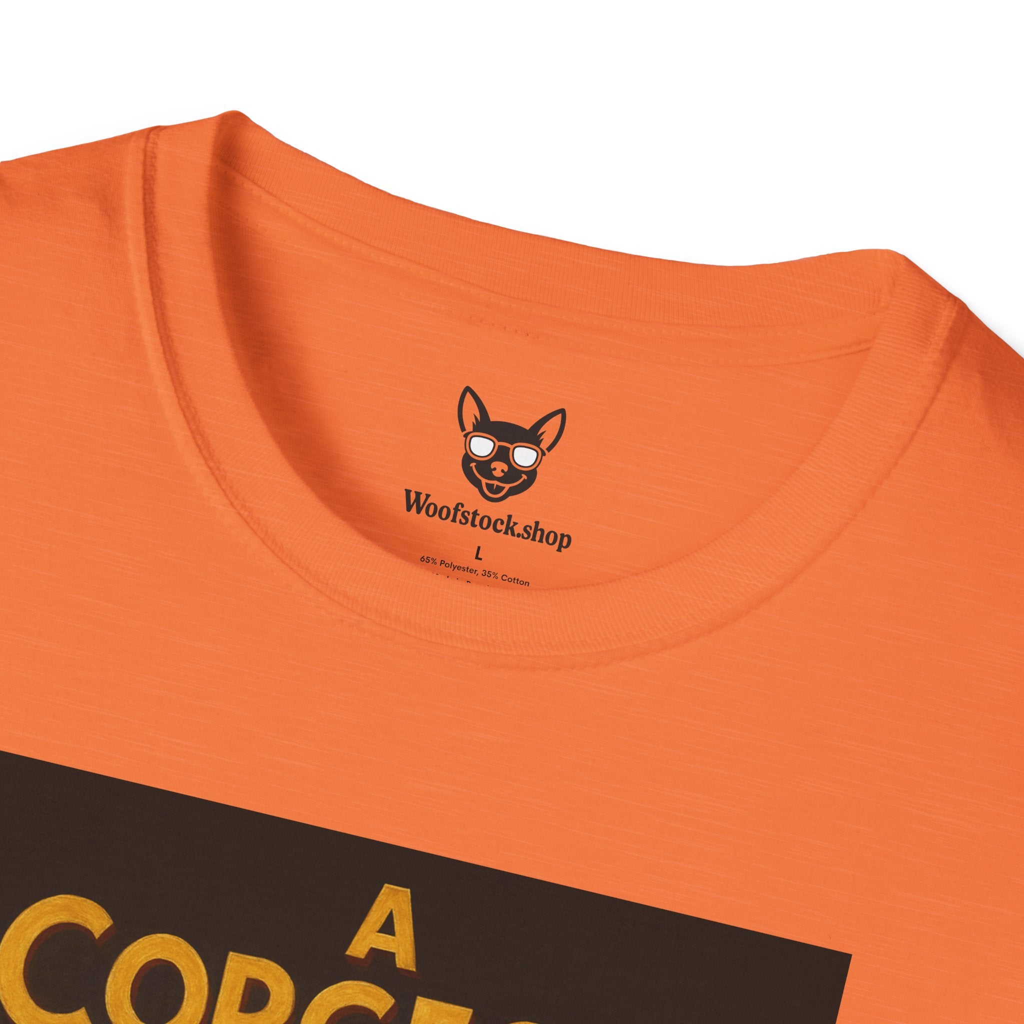 A Chorus Line Broadway Poster Dog Parody Unisex Softstyle T-Shirt -- Funny Tee for Broadway and Dog Lovers