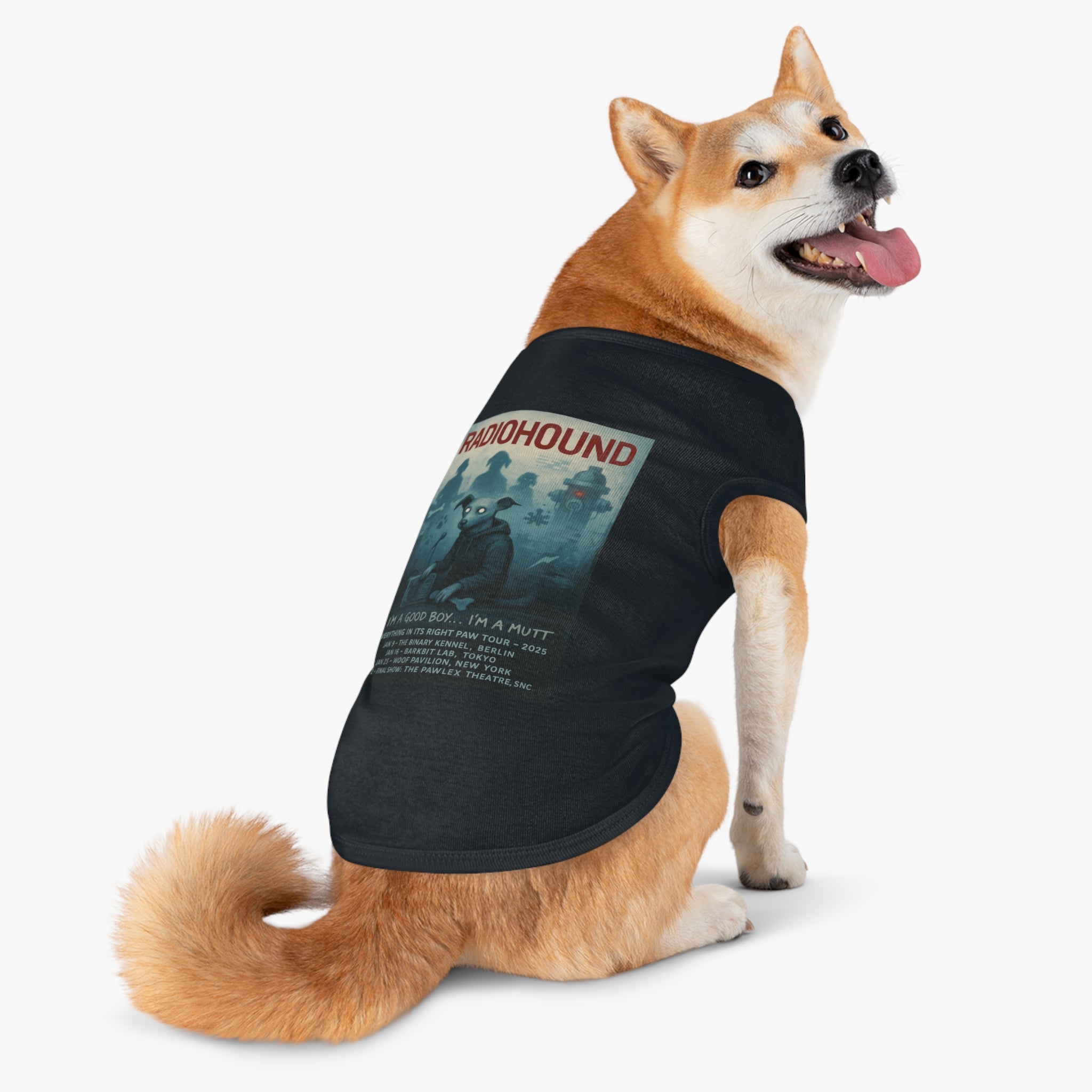 Radiohound Pet Tank Top-- Funny Parody Shirt for Dog Lovers