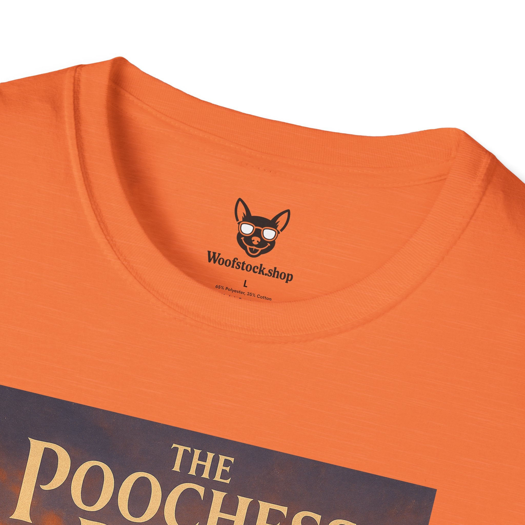 The Princess Bride Poster Dog Parody Unisex Softstyle T-Shirt -- Funny Audrey Hepburn Movie Tee for Film and Dog Lovers