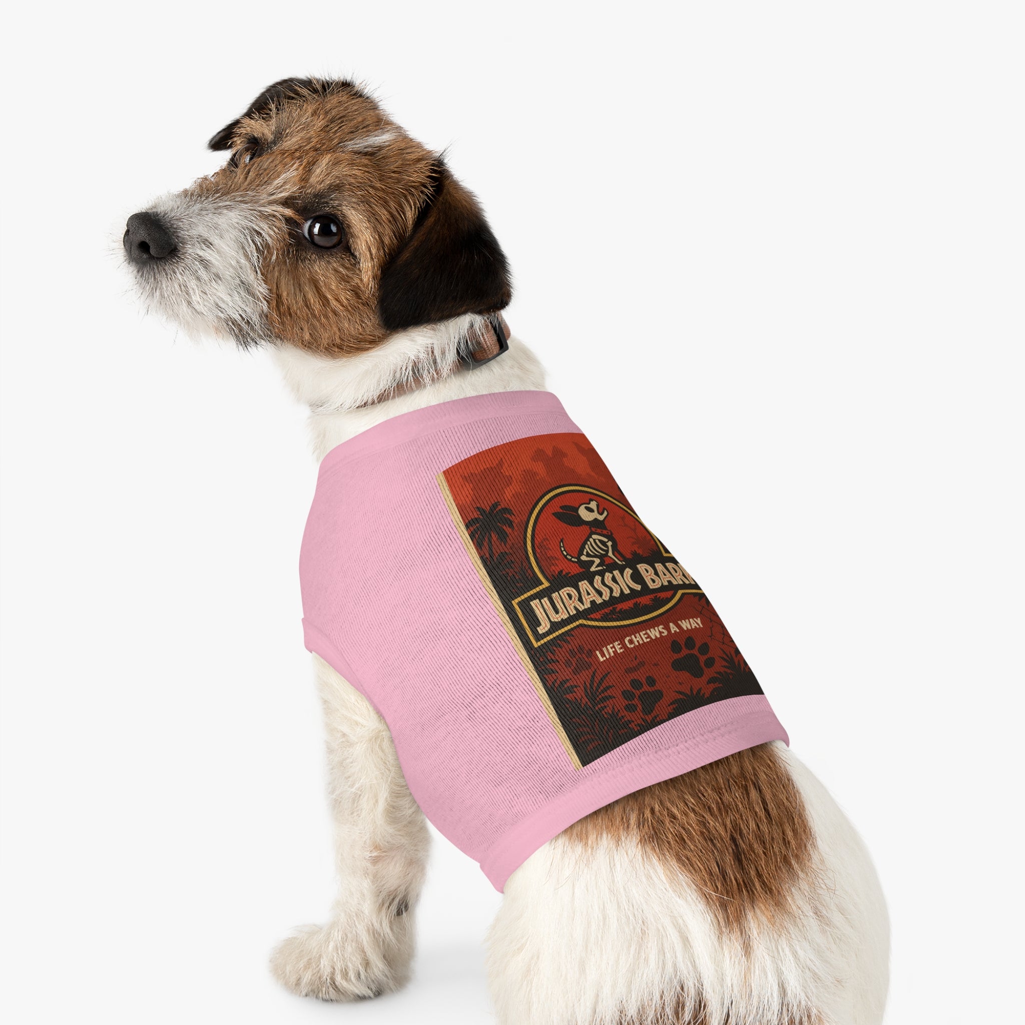 Jurassic Bark Pet Tank Top-- Funny "Jurassic Park" Parody Shirt for Dog Lovers