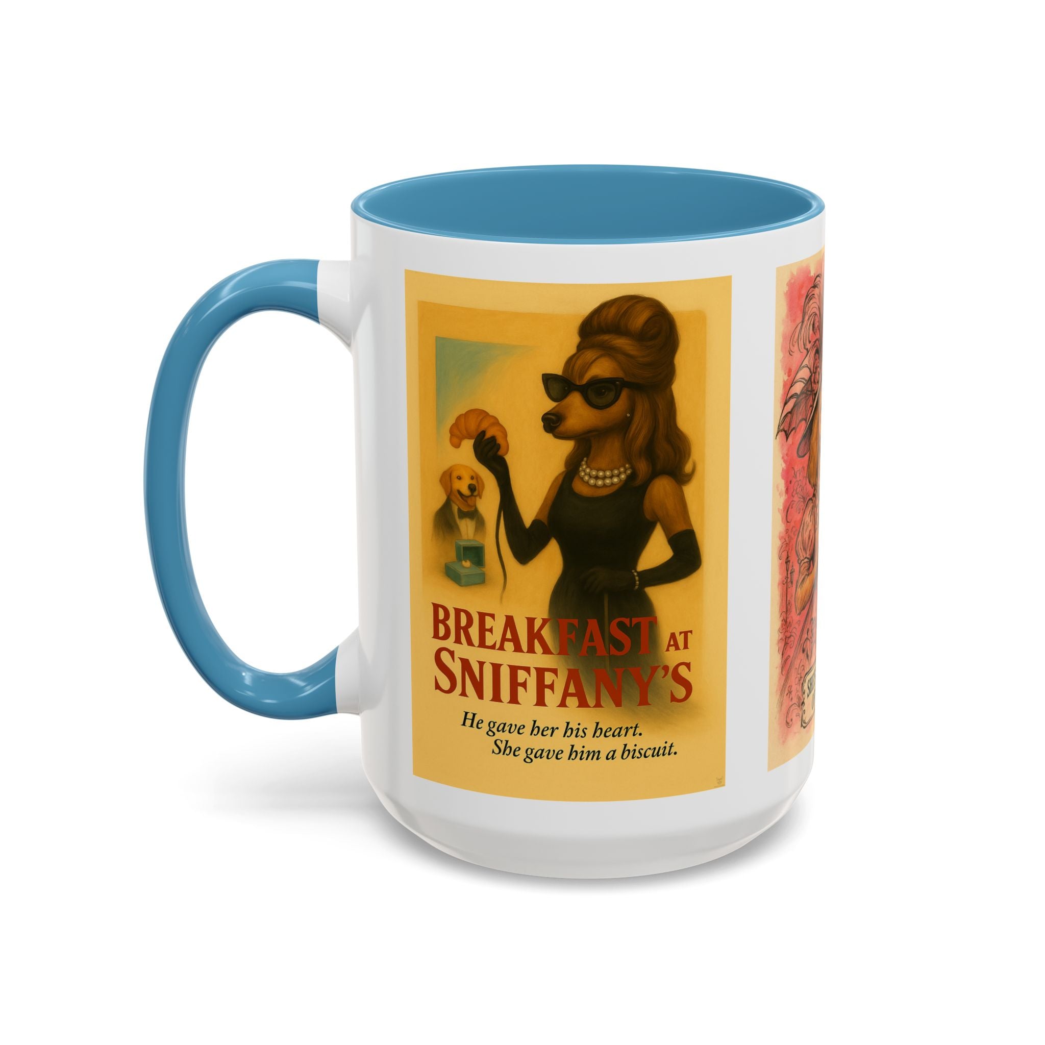 Audrey Hepburn Dog Parody Mug – Funny Gift for Classic Movie Lovers