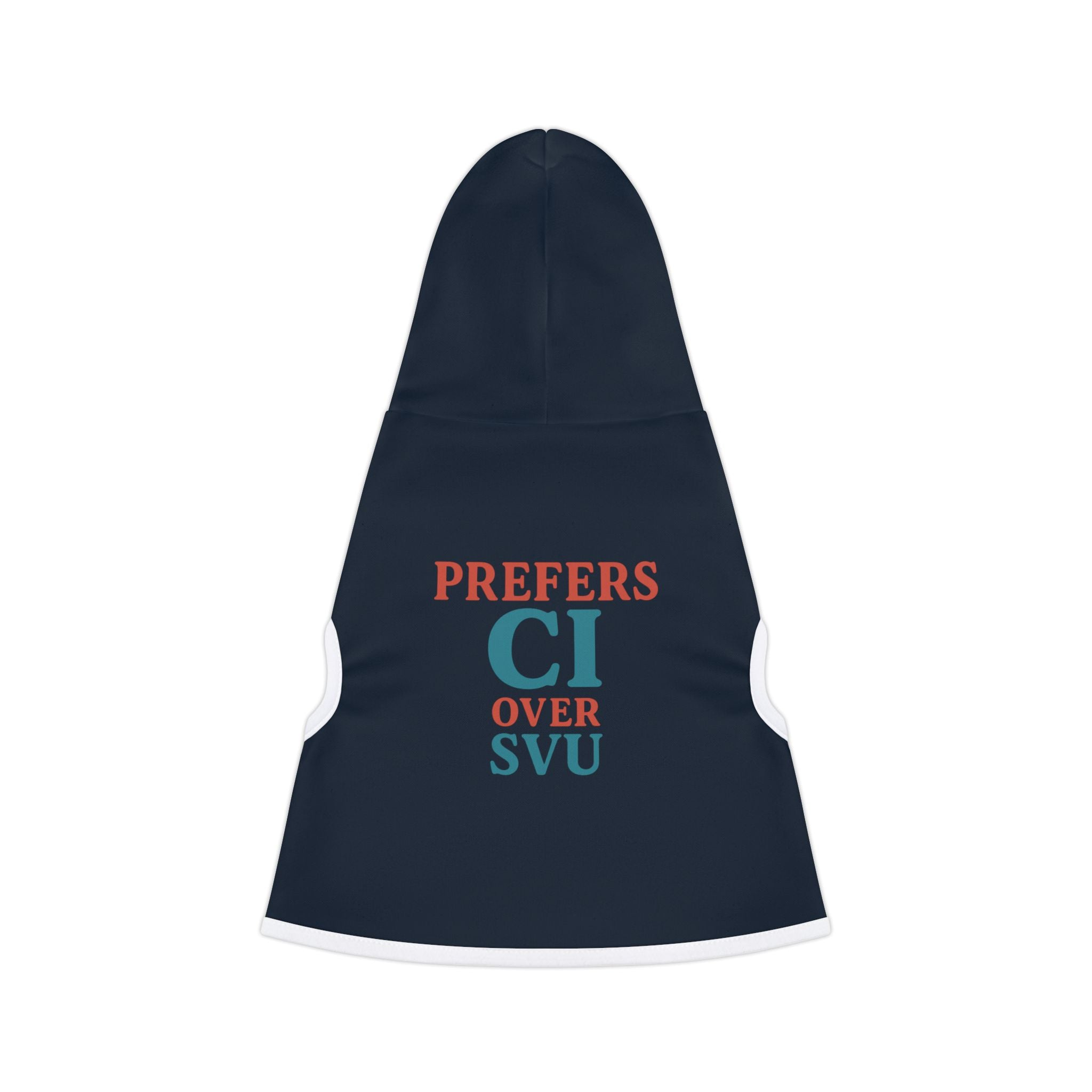 Prefers CI Over SVU Dog Hoodie – Funny Pet Sweatshirt for Crime-Loving Canines