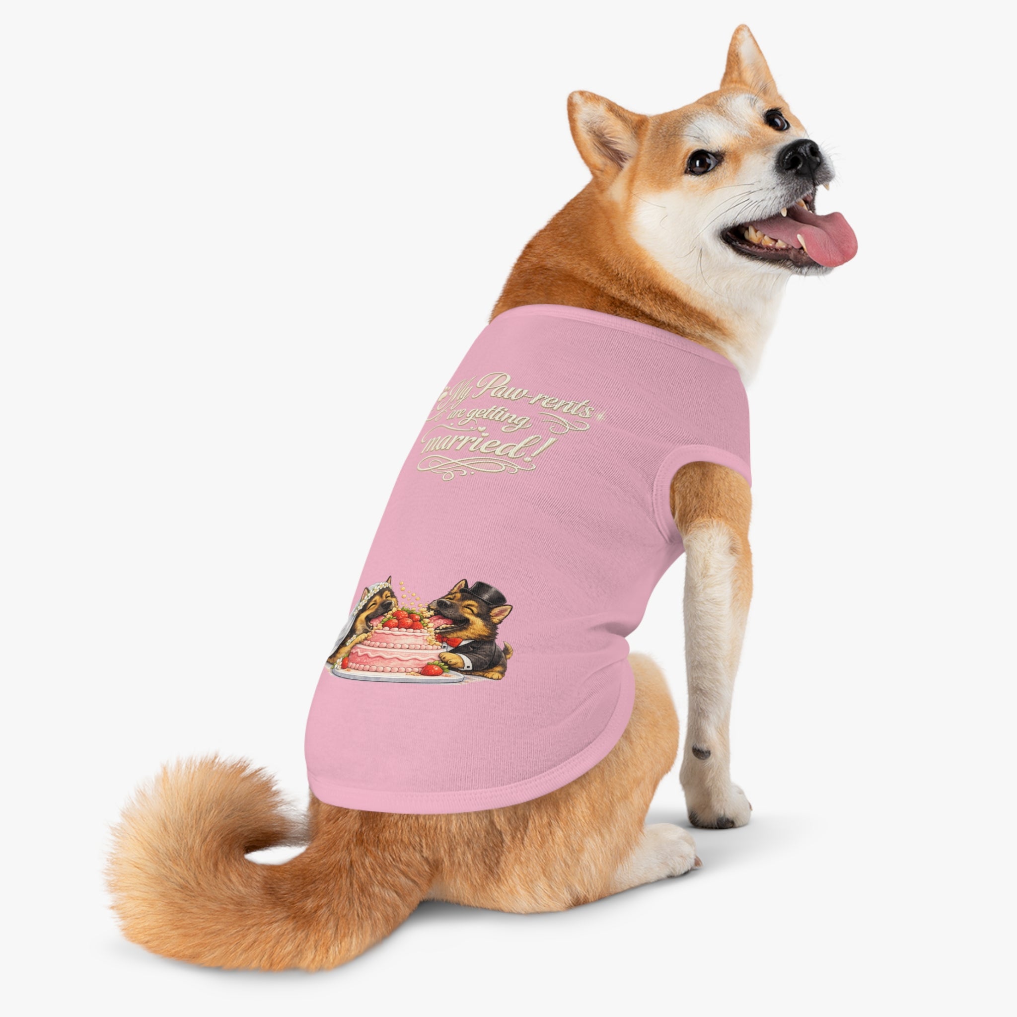 Engagement Gift for Dog Lovers -- My Pawrents Are Getting Married Dog Shirt Wedding Gift (German Shepherd)