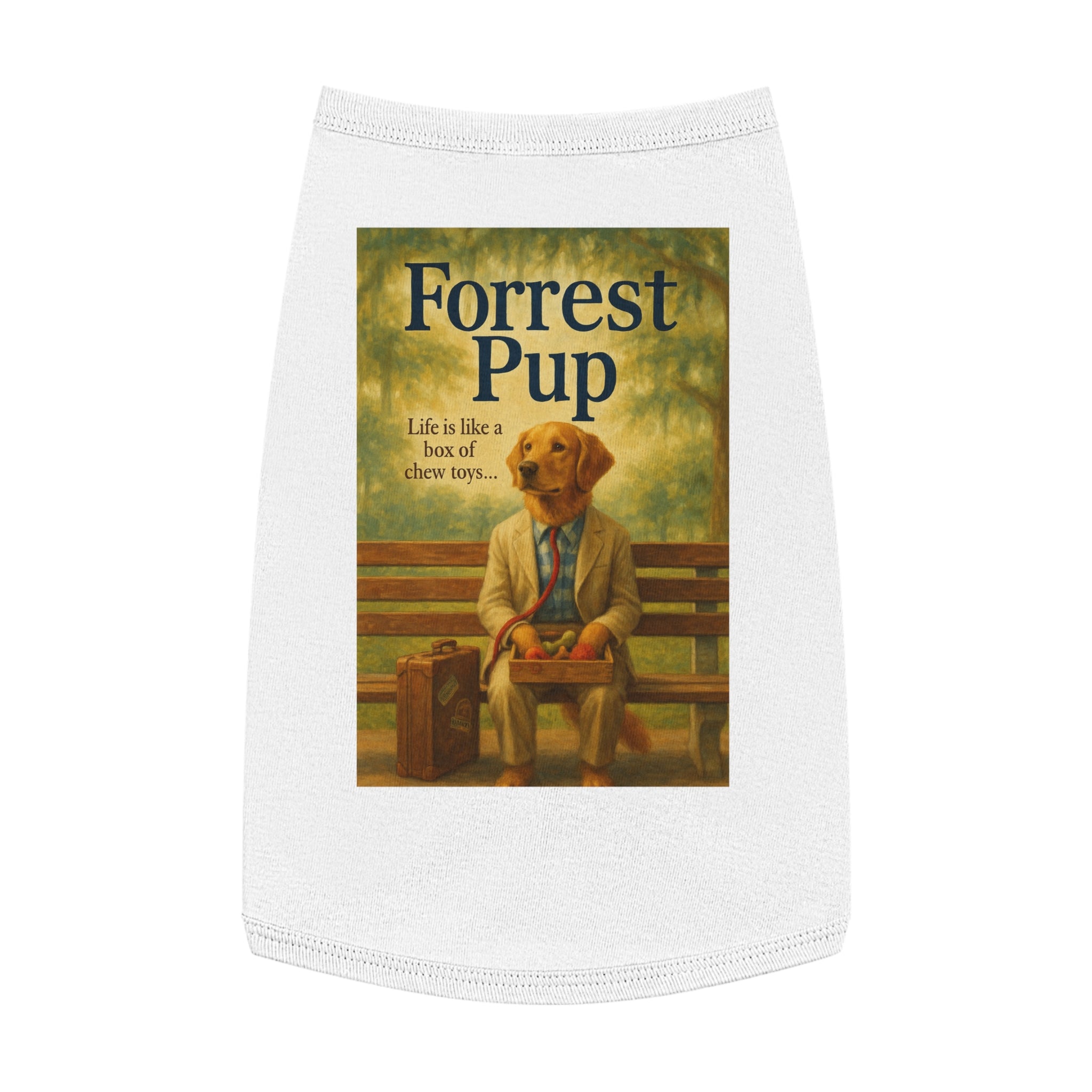 Forrest Pup Pet Tank Top-- Funny Parody Shirt for Dog Lovers