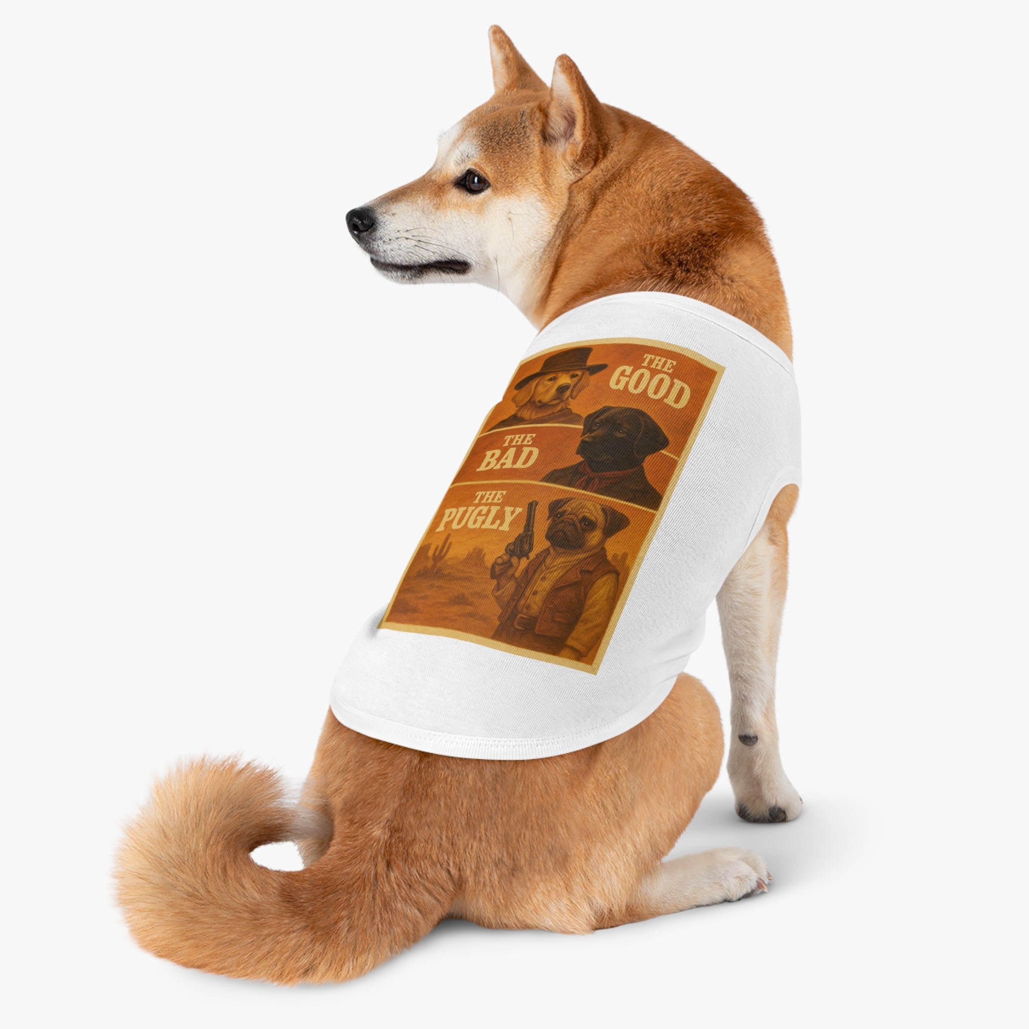 The Good, The Bad, The Pugly Pet Tank Top-- Funny Parody Shirt for Dog Lovers