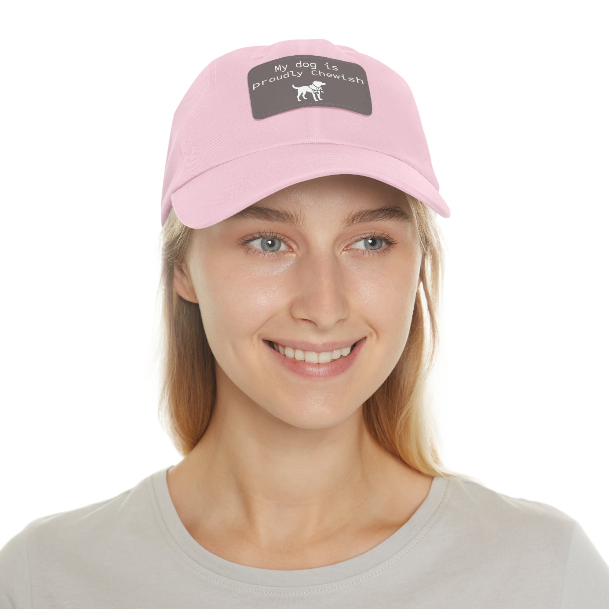My Dog is Proudly Chewish Hat with patch -- Funny Hat for Dog Lovers