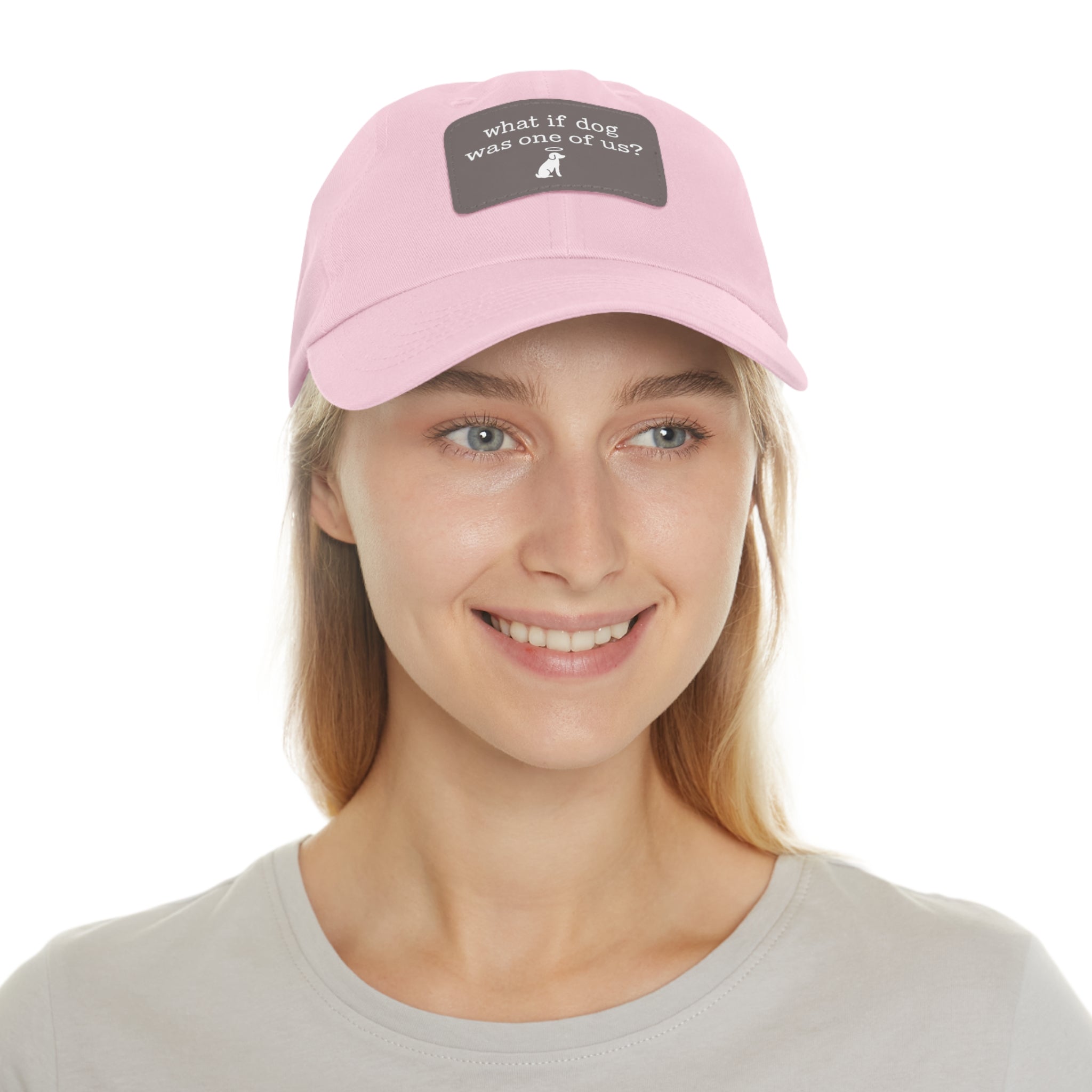 What If Dog Was One of Us Hat with patch (Rectangle) -- Funny Hat for Dog Lovers