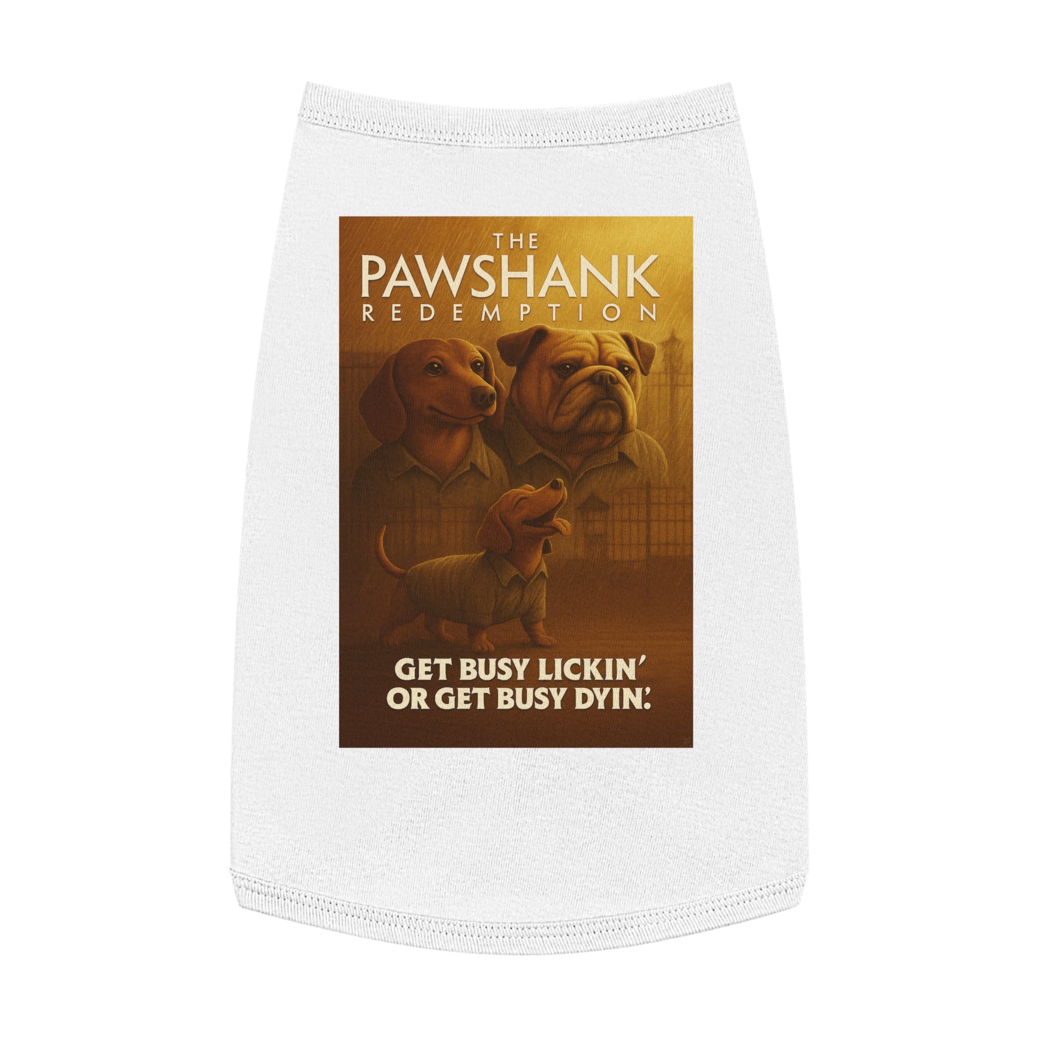 The Pawshank Redemption Pet Tank Top-- Funny Parody Shirt for Dog Lovers