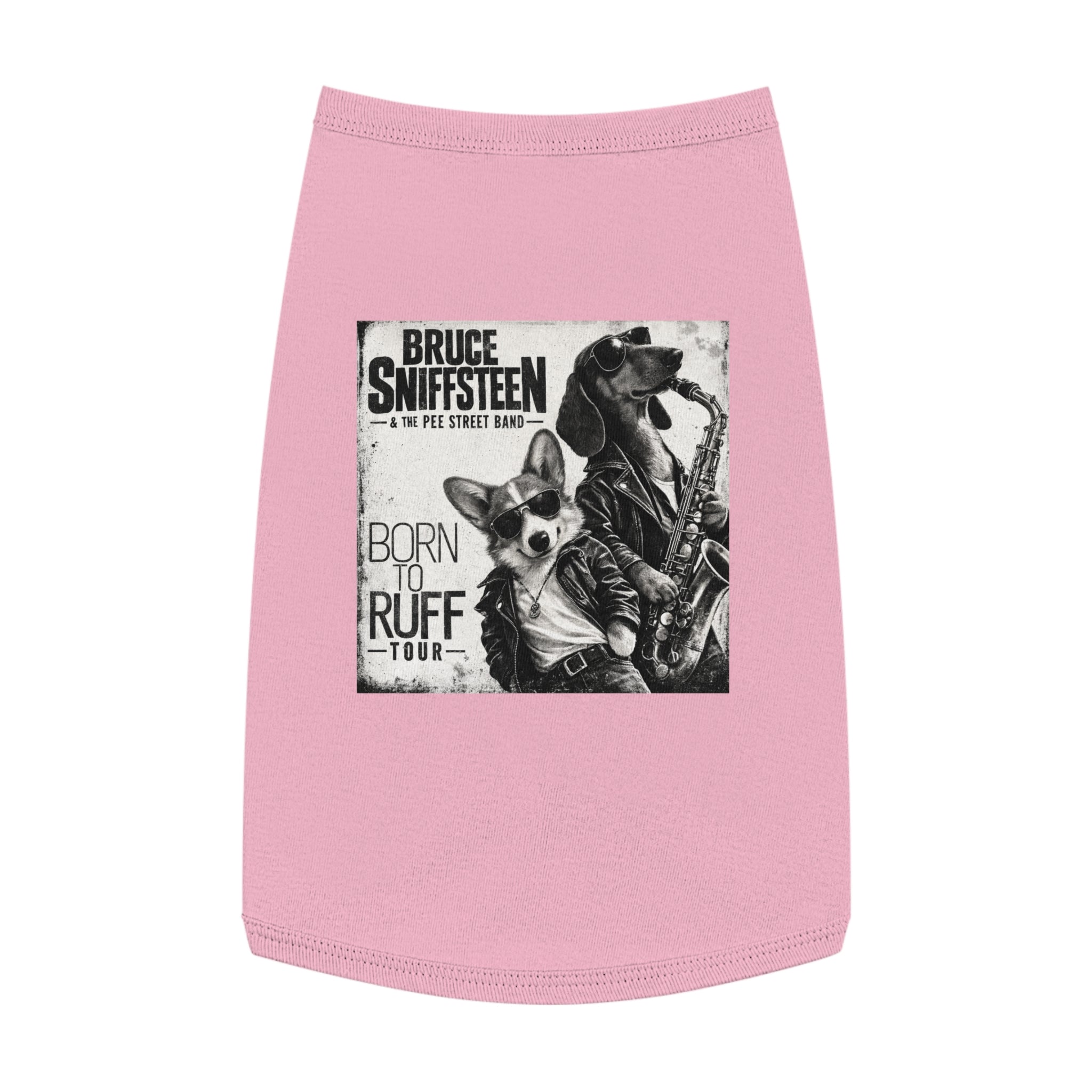 Bruce Sniffsteen Pet Tank Top -- Funny Bruce Springsteen 2026 Tour Shirt Parody