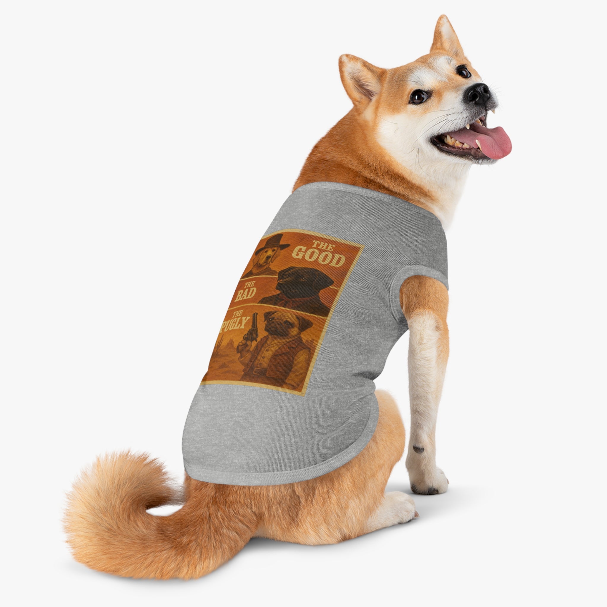 The Good, The Bad, The Pugly Pet Tank Top-- Funny Parody Shirt for Dog Lovers