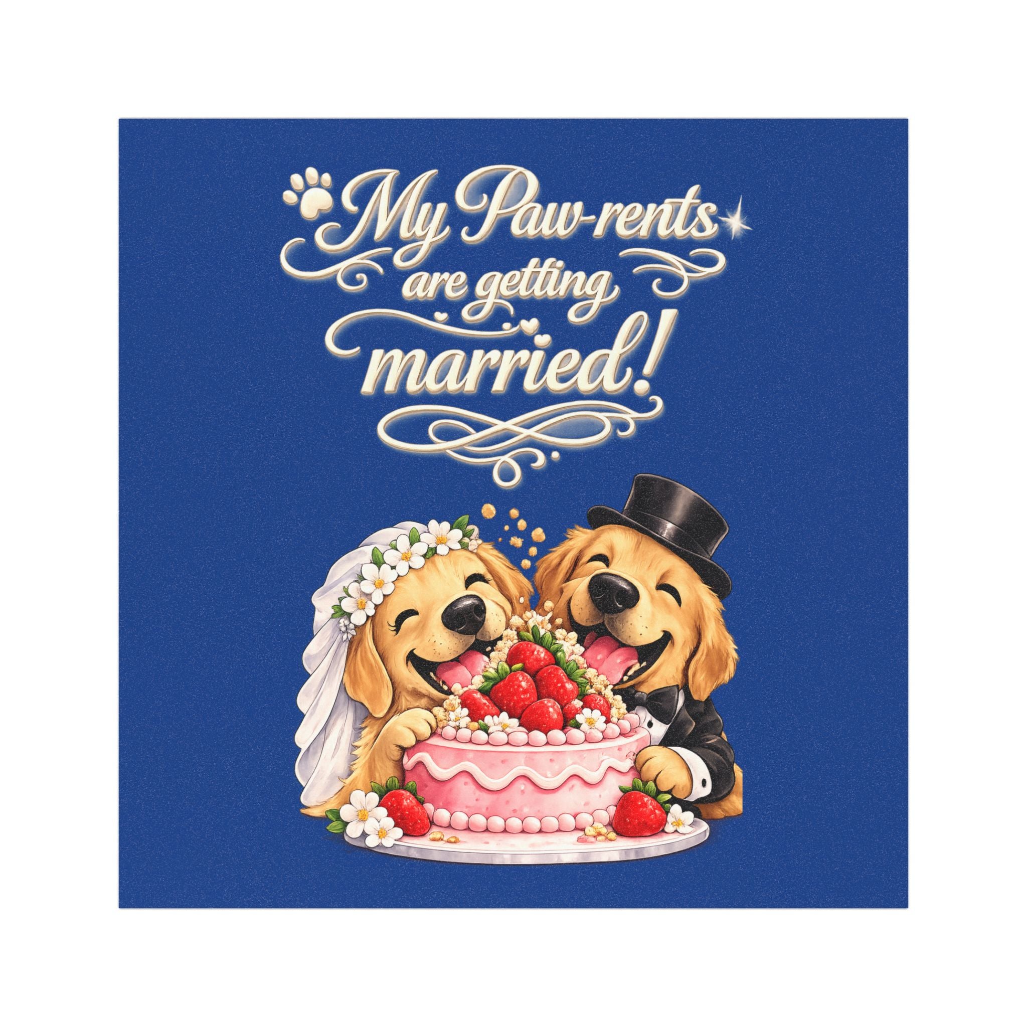 My Paw-rents Are Getting Married! Lab/Golden Retriever Wedding Car Magnet