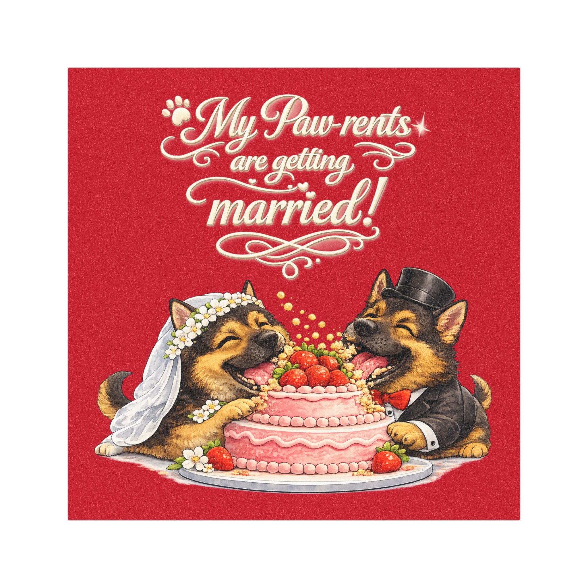 My Paw-rents Are Getting Married! German Shepherd Wedding Car Magnet