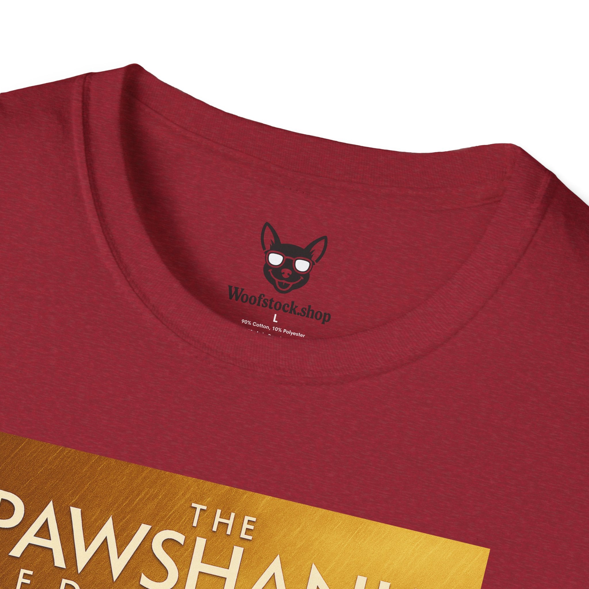 The Shawshank Redemption Movie Poster Dog Parody Unisex Softstyle T-Shirt -- Funny Dog Movie Tee for Film and Dog Lovers