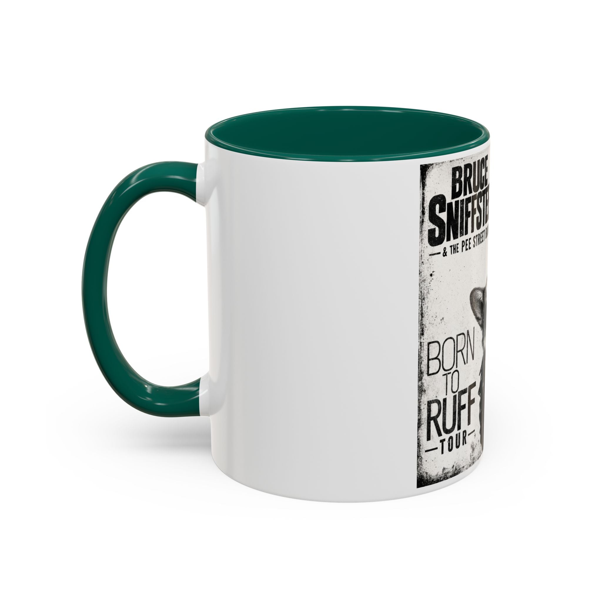 Bruce Sniffsteen & the Pee Street Band Coffee Mug -- Funny Bruce Springsteen 2026 Tour Mug Parody