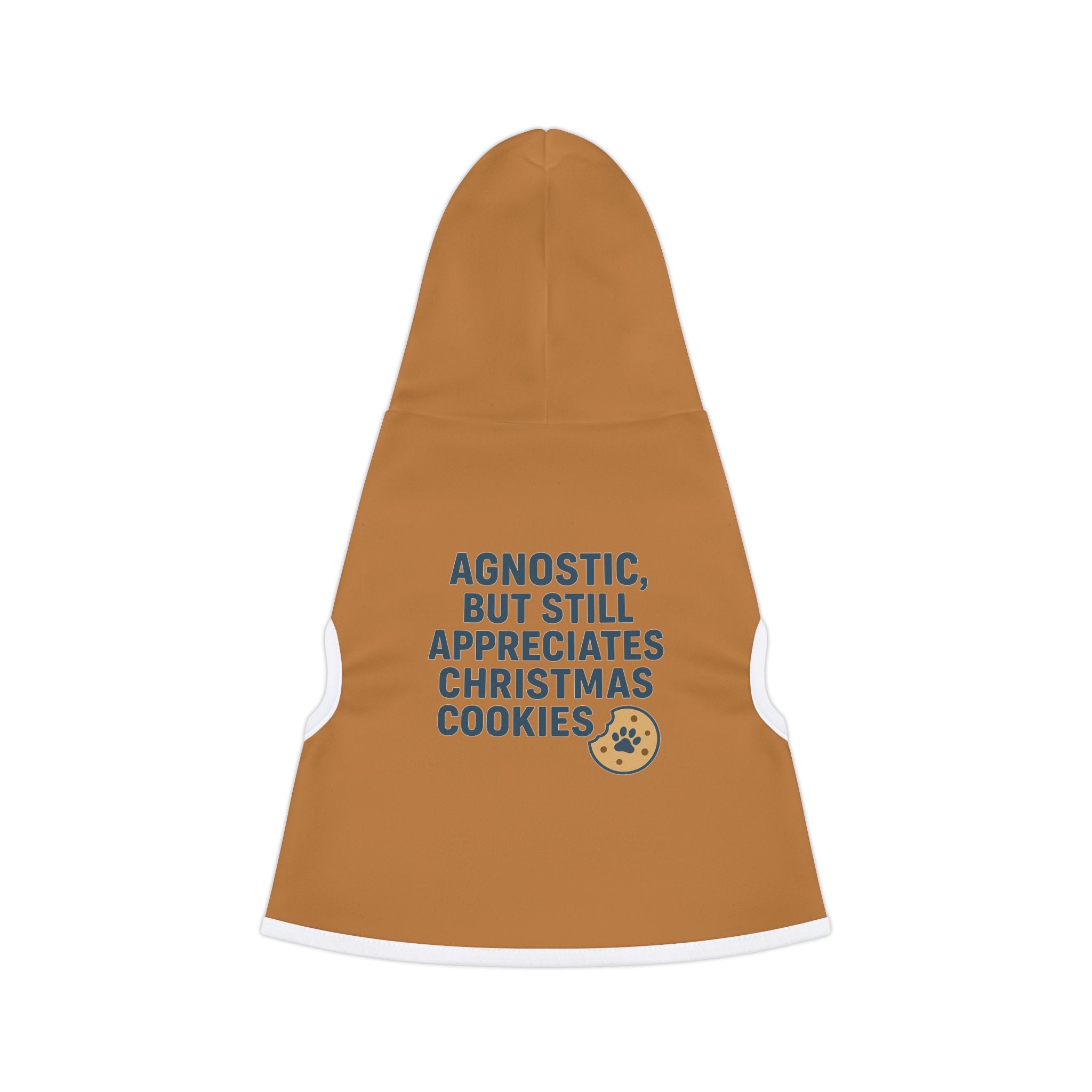 Agnostic, But Still Appreciates Christmas Cookies Dog Hoodie -- Funny Dog Christmas Apparel