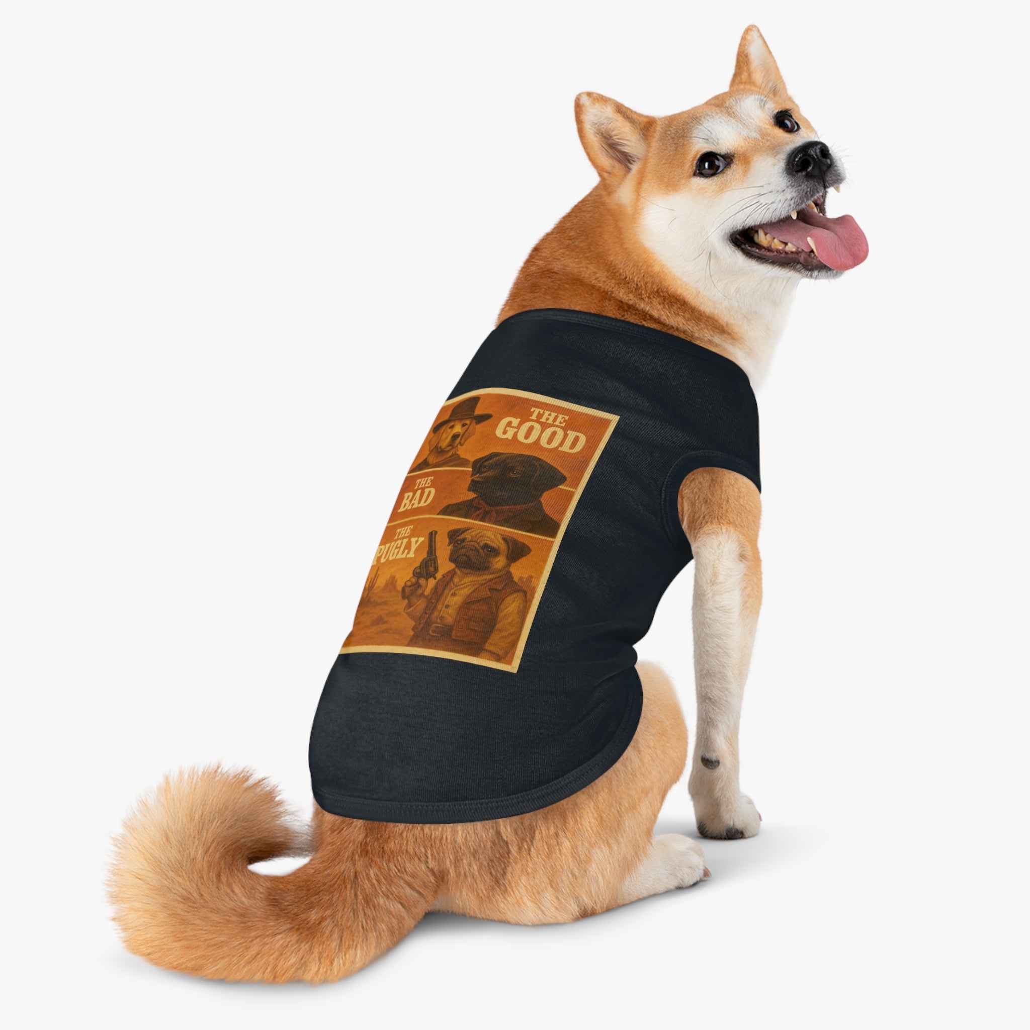 The Good, The Bad, The Pugly Pet Tank Top-- Funny Parody Shirt for Dog Lovers