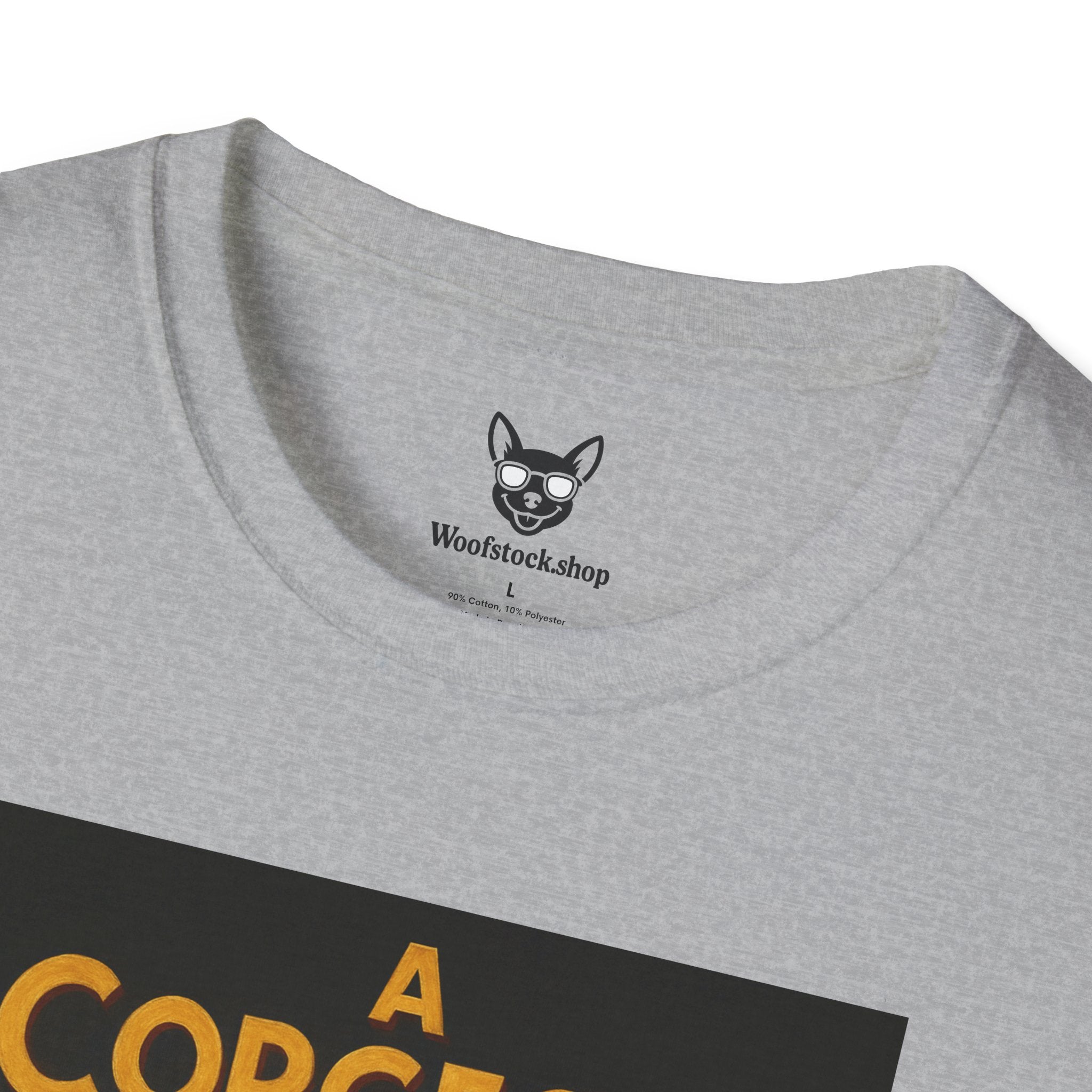 A Chorus Line Broadway Poster Dog Parody Unisex Softstyle T-Shirt -- Funny Tee for Broadway and Dog Lovers