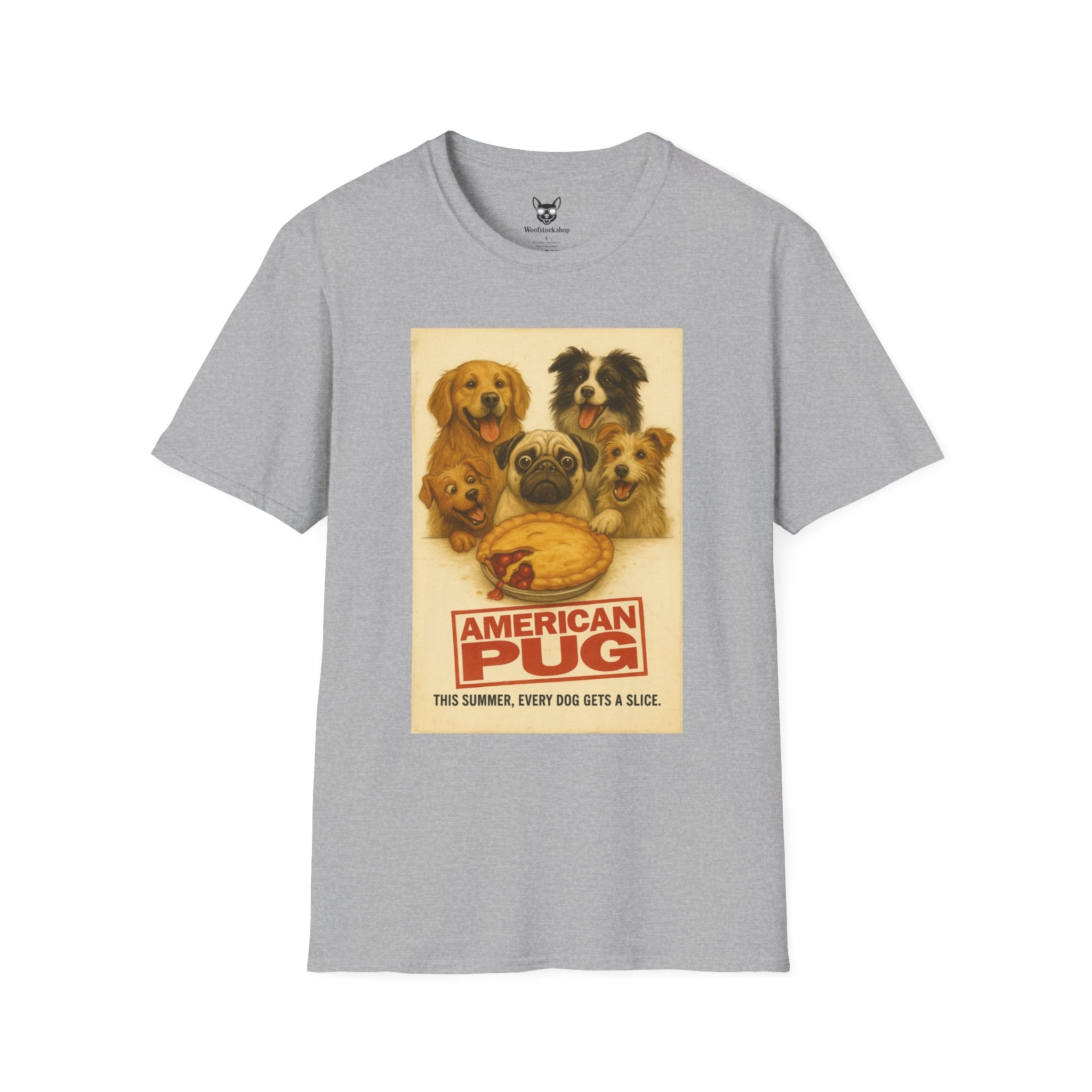 American Pug T-Shirt -- Funny Dog Movie Tee for Film and Dog Lovers