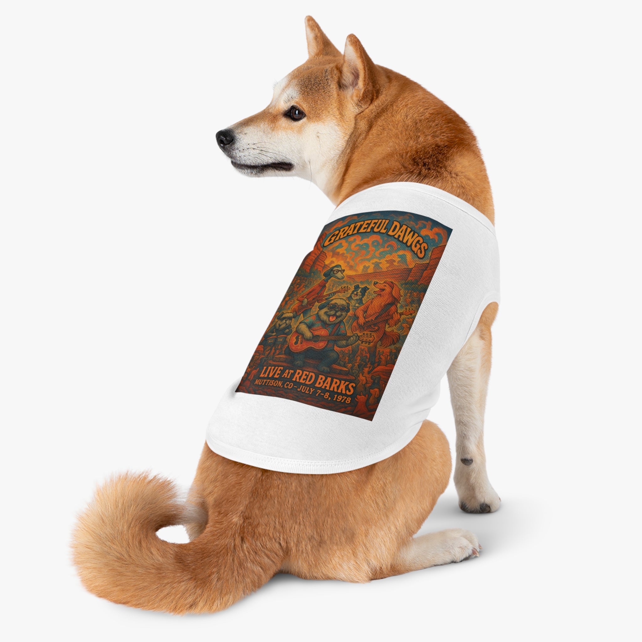 Grateful Dawgs Pet Tank Top-- Funny Parody Concert Shirt for Dog Lovers