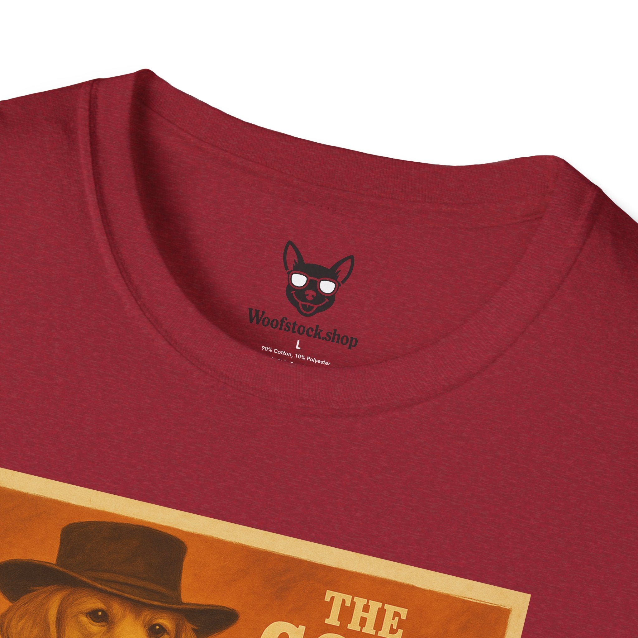 The Good, The Bad, & The Ugly Movie Poster Dog Parody Unisex Softstyle T-Shirt – Funny Movie Tee for Film and Dog Lovers