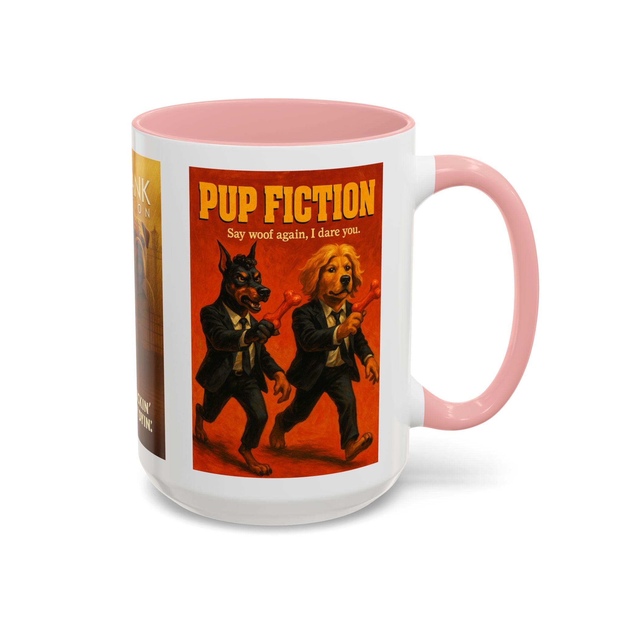 90s Movie Classics Dog Parody Mug – Funny Gift for Forrest Gump, Shawshank Redemption, and Pulp Fiction Fans
