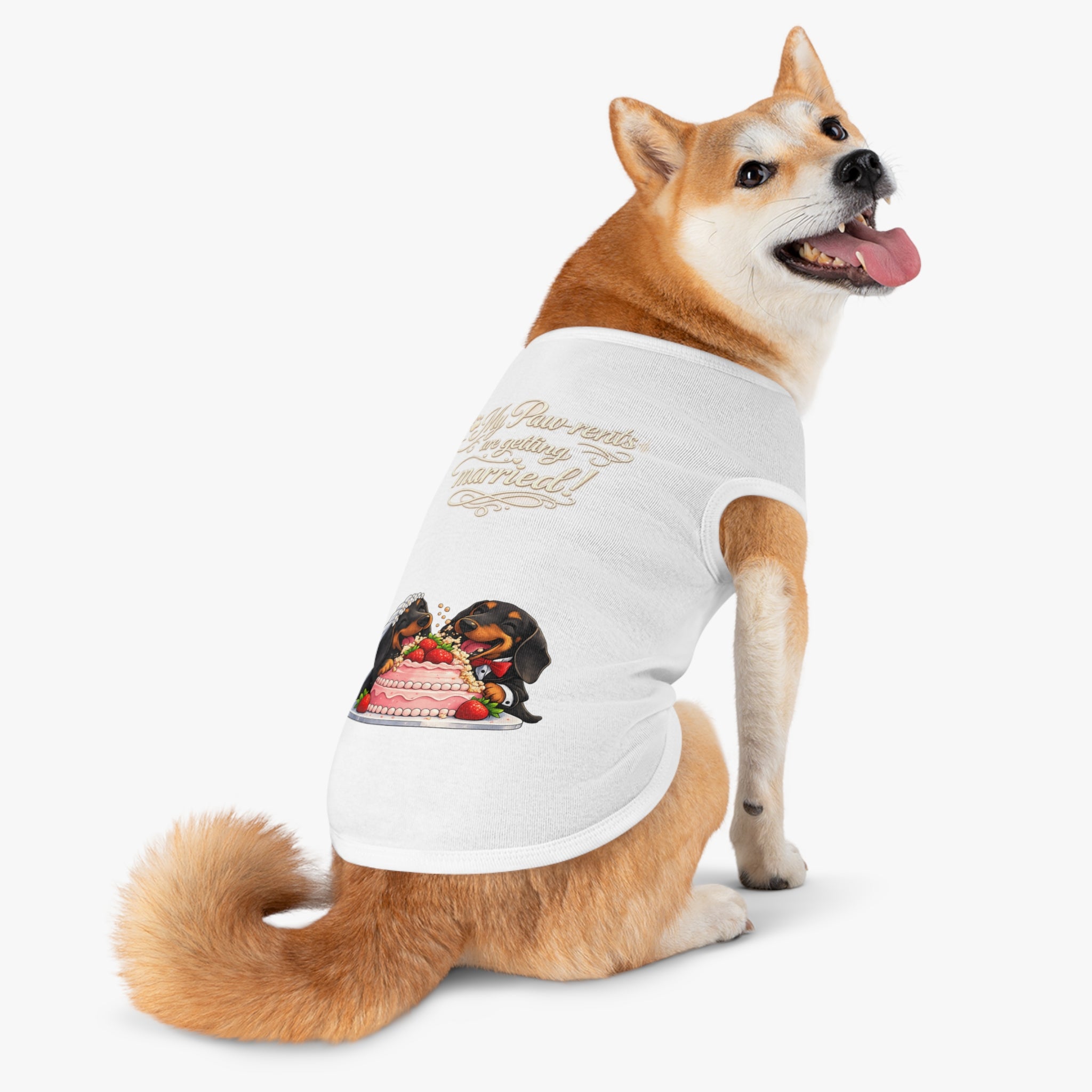 Engagement Gift for Dog Lovers -- My Pawrents Are Getting Married Dog Shirt Wedding Gift (Dachshund)