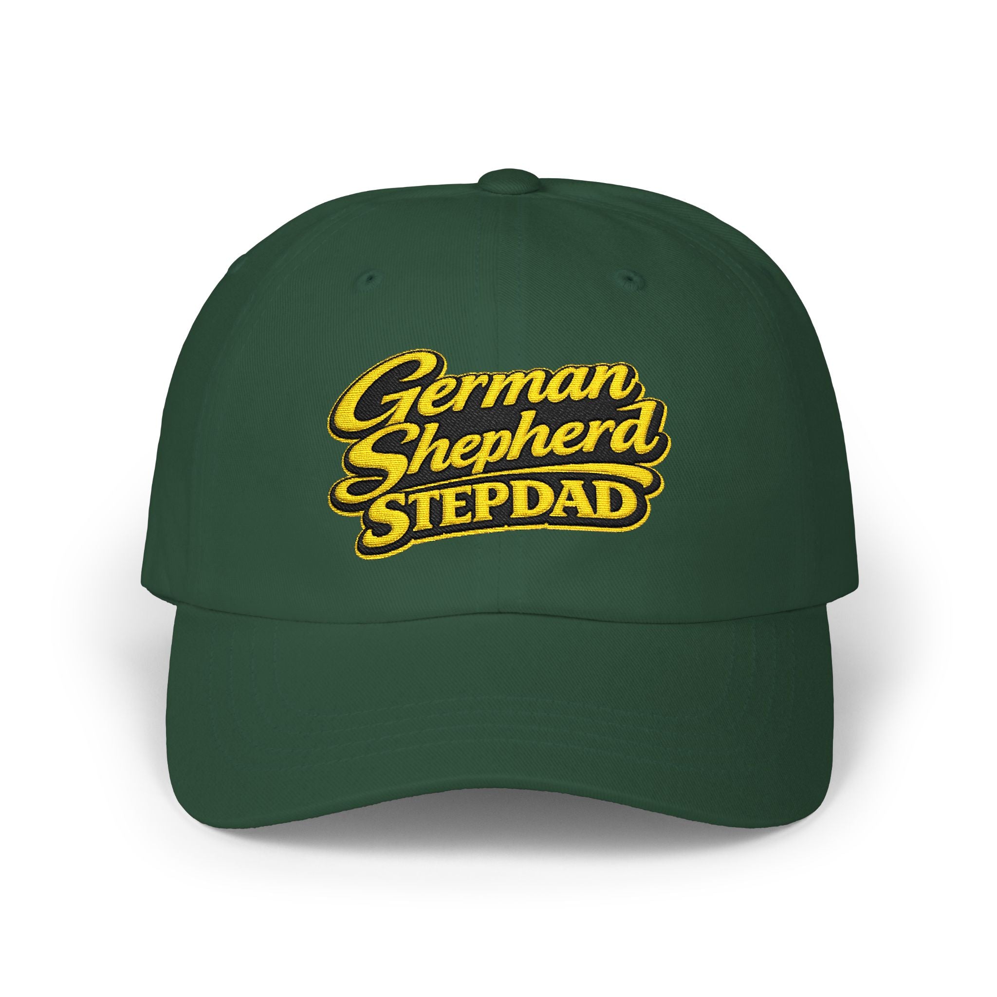 German Shepherd Stepdad Dad Cap — Embroidered Baseball Hat for Dog Lovers