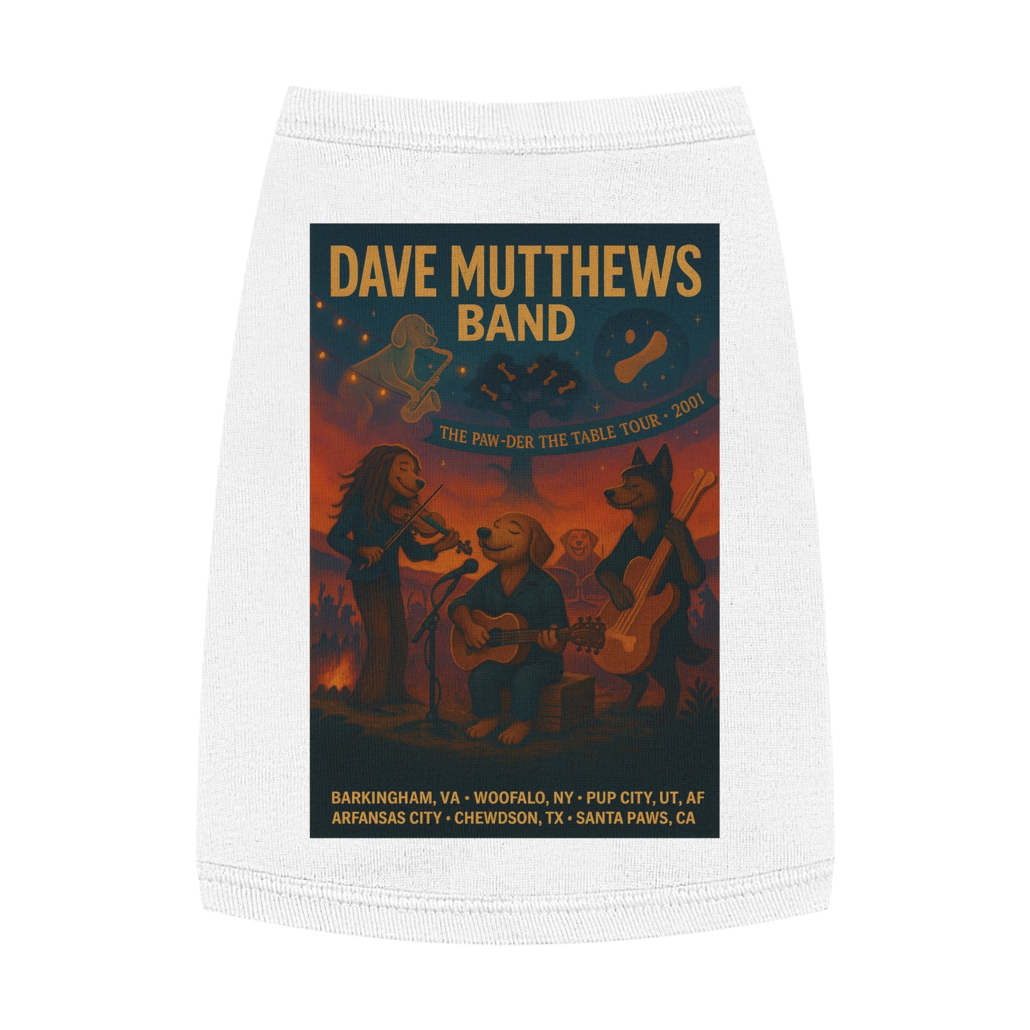 Dave Mutthews Band Pet Tank Top-- Funny Parody Shirt for Dog Lovers