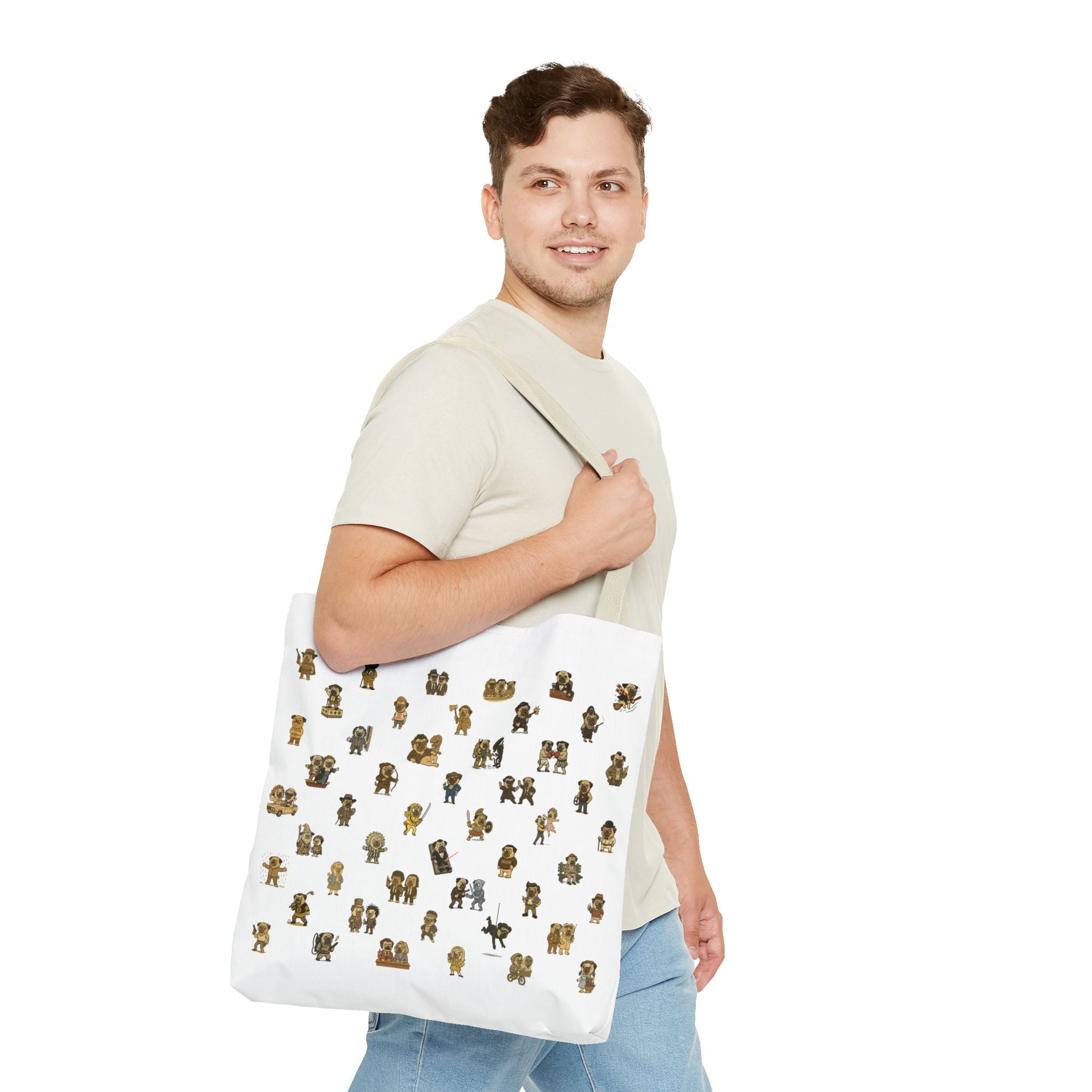 Movie Pugs Tote Bag – Hilarious Bag for Dog Lovers and Cinema Fans