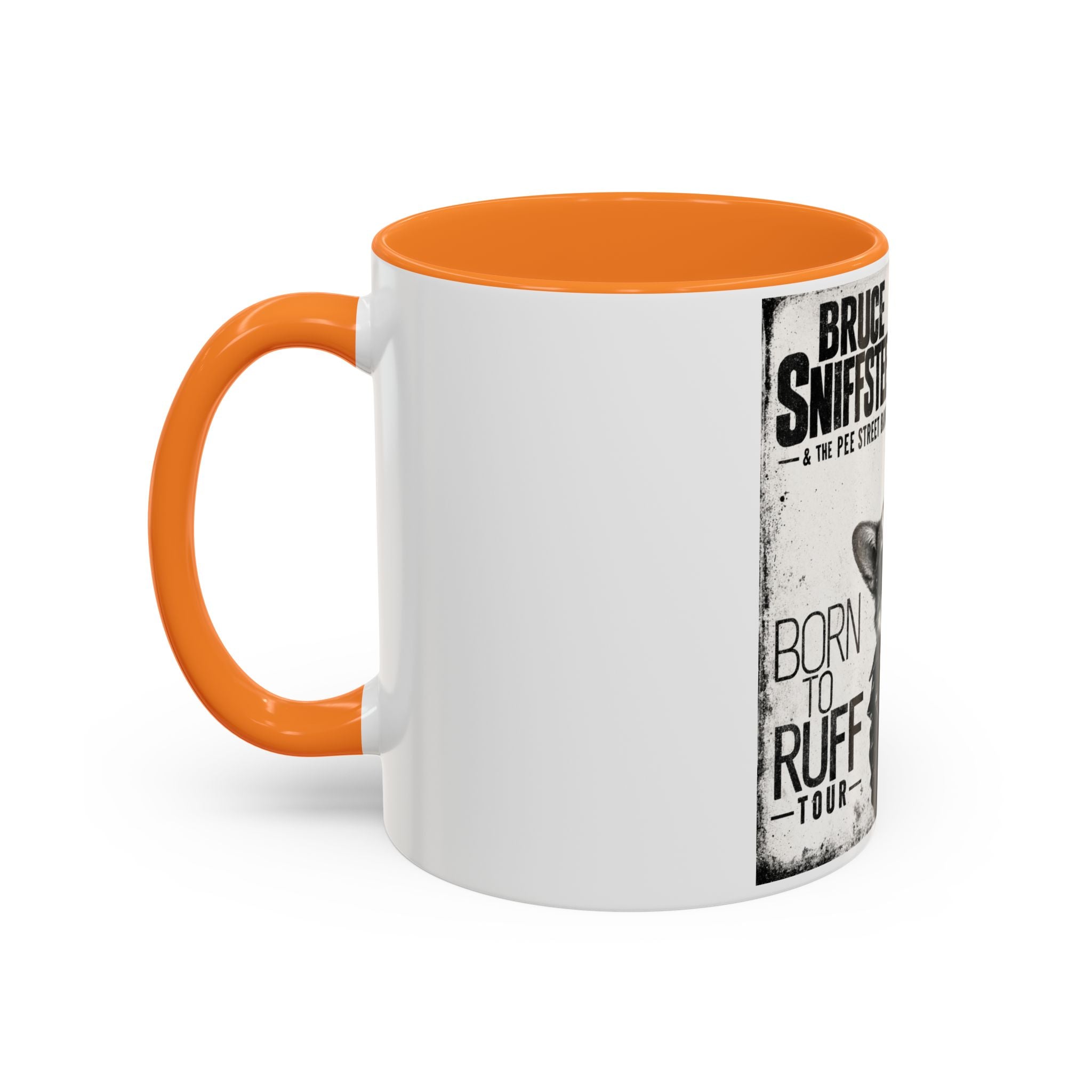 Bruce Sniffsteen & the Pee Street Band Coffee Mug -- Funny Bruce Springsteen 2026 Tour Mug Parody